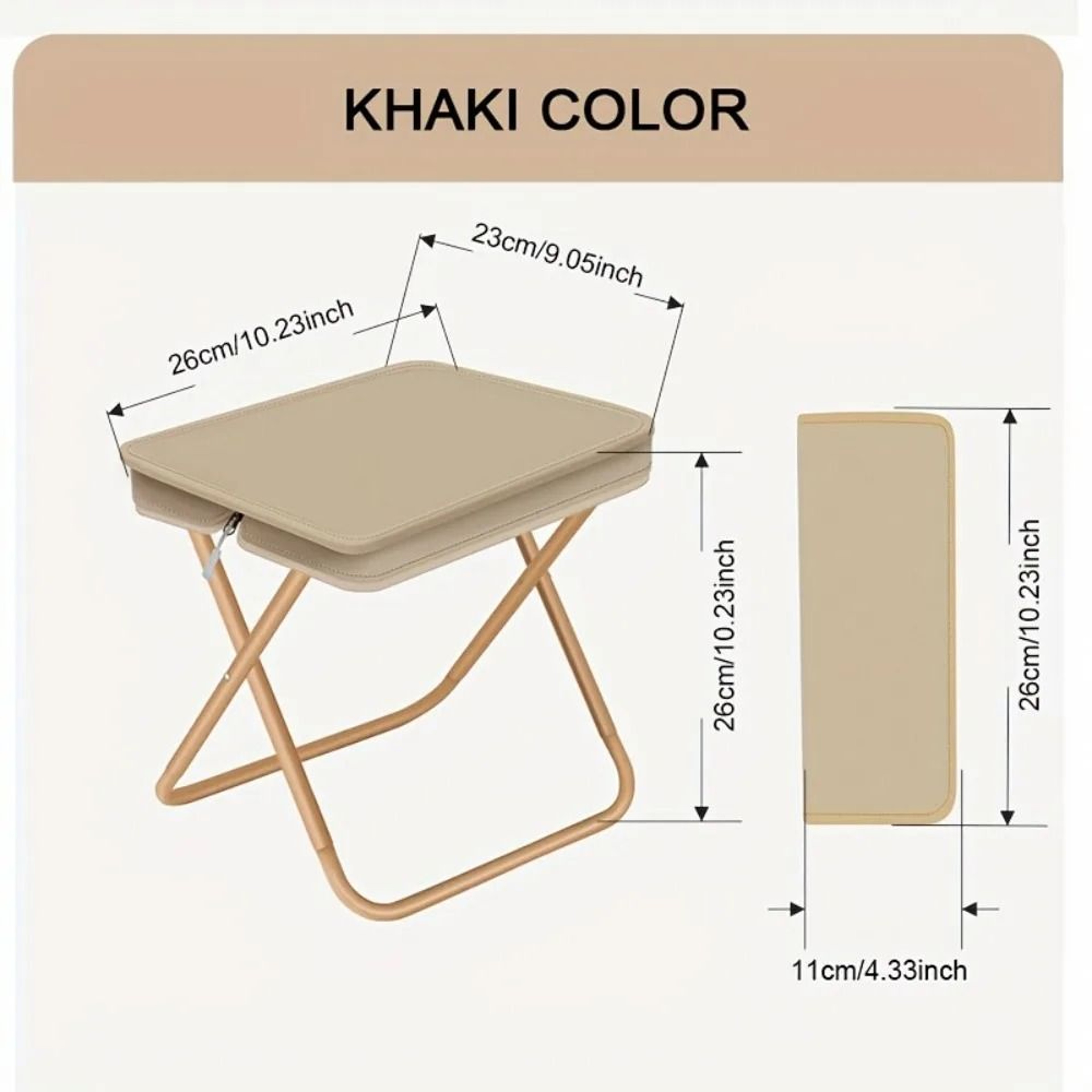 Portable Folding Camping Stool Pencil Case Chair For Fishing And Travel 3