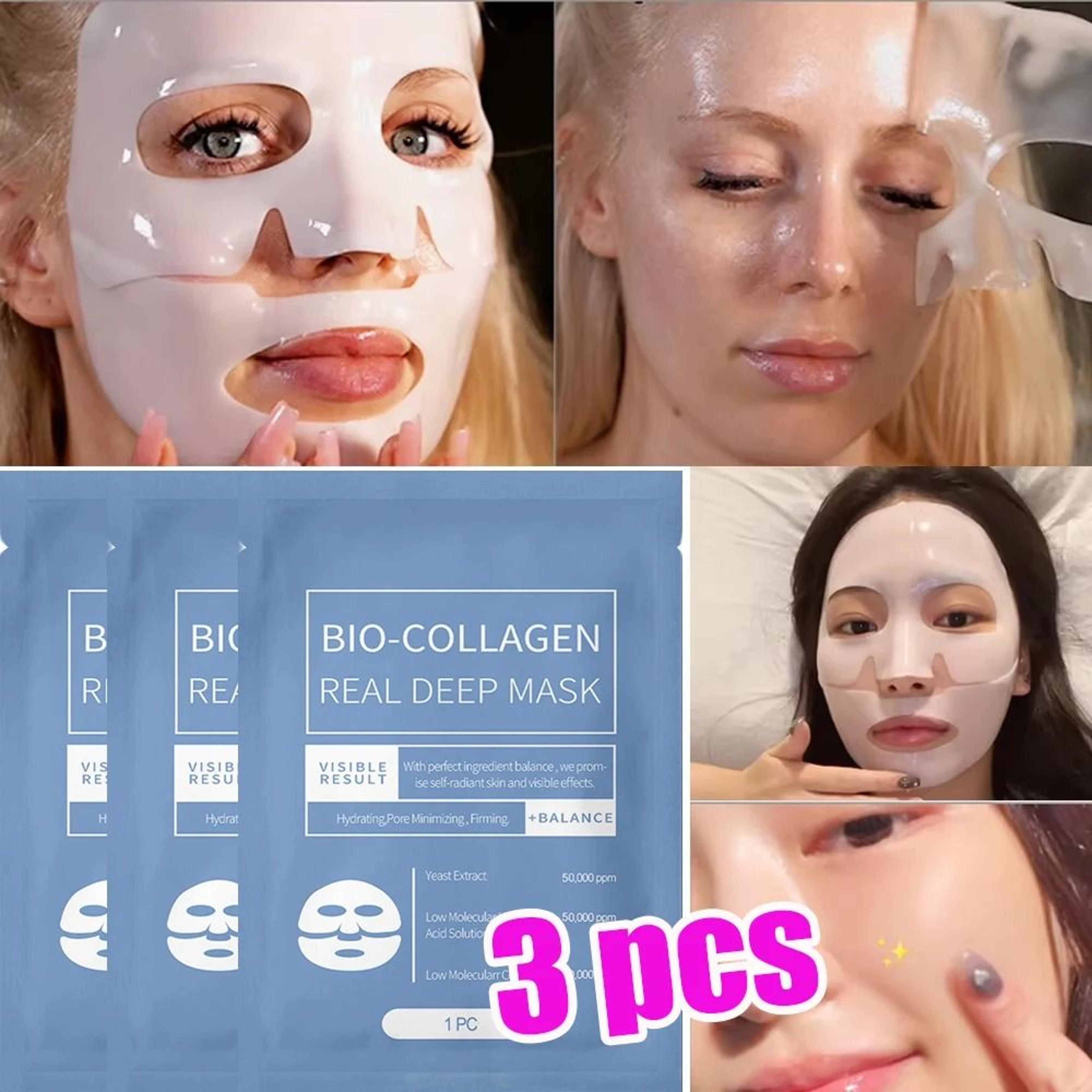 Bio Collagen Face Mask Anti Aging Firming Sheet Mask For Smooth And Bright Skin 9