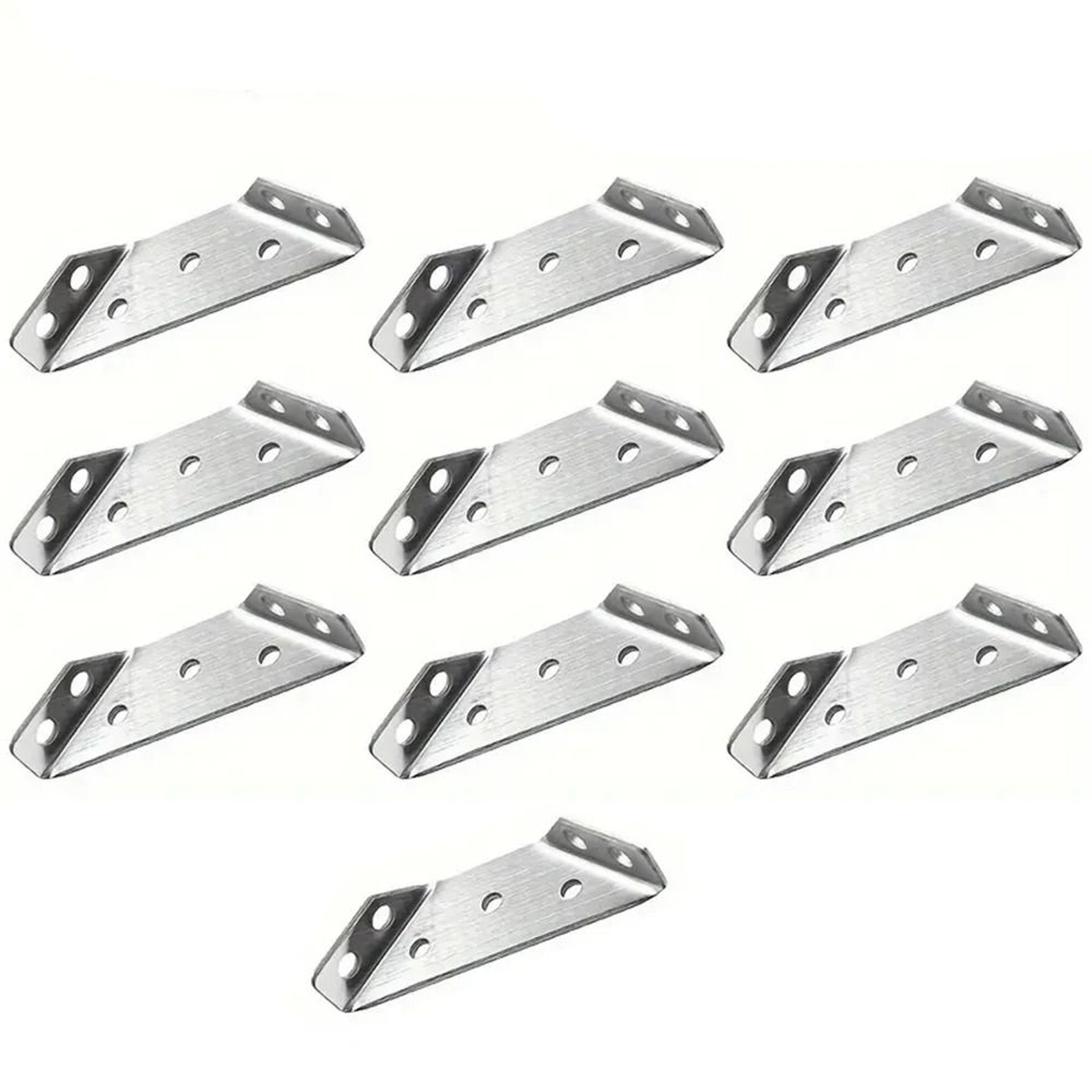 Stainless Steel Right Angle Brackets 90 Degree Furniture Corner Connectors Set 0