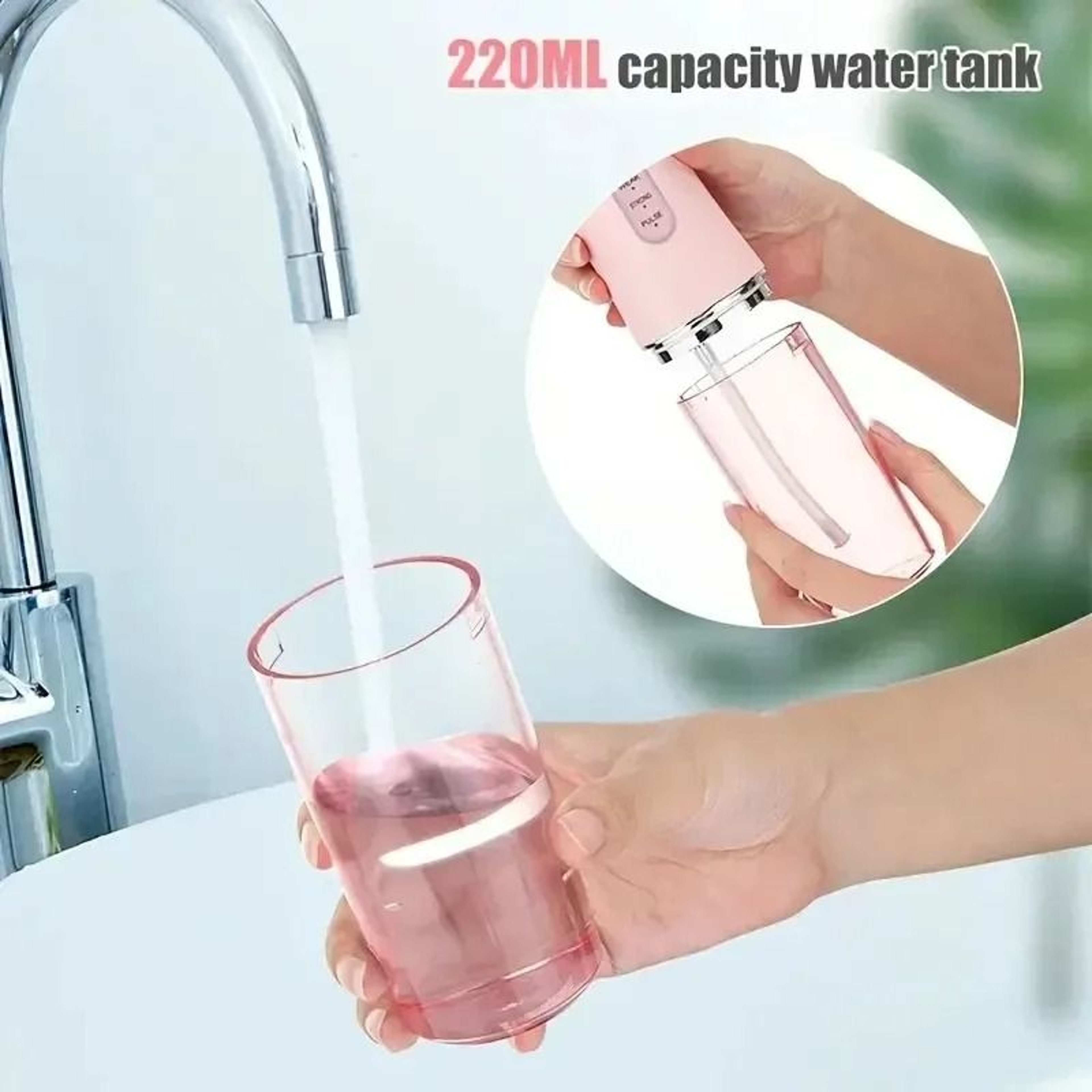 Portable Electric Water Flosser Rechargeable Dental Oral Irrigator With 4 Jets 8