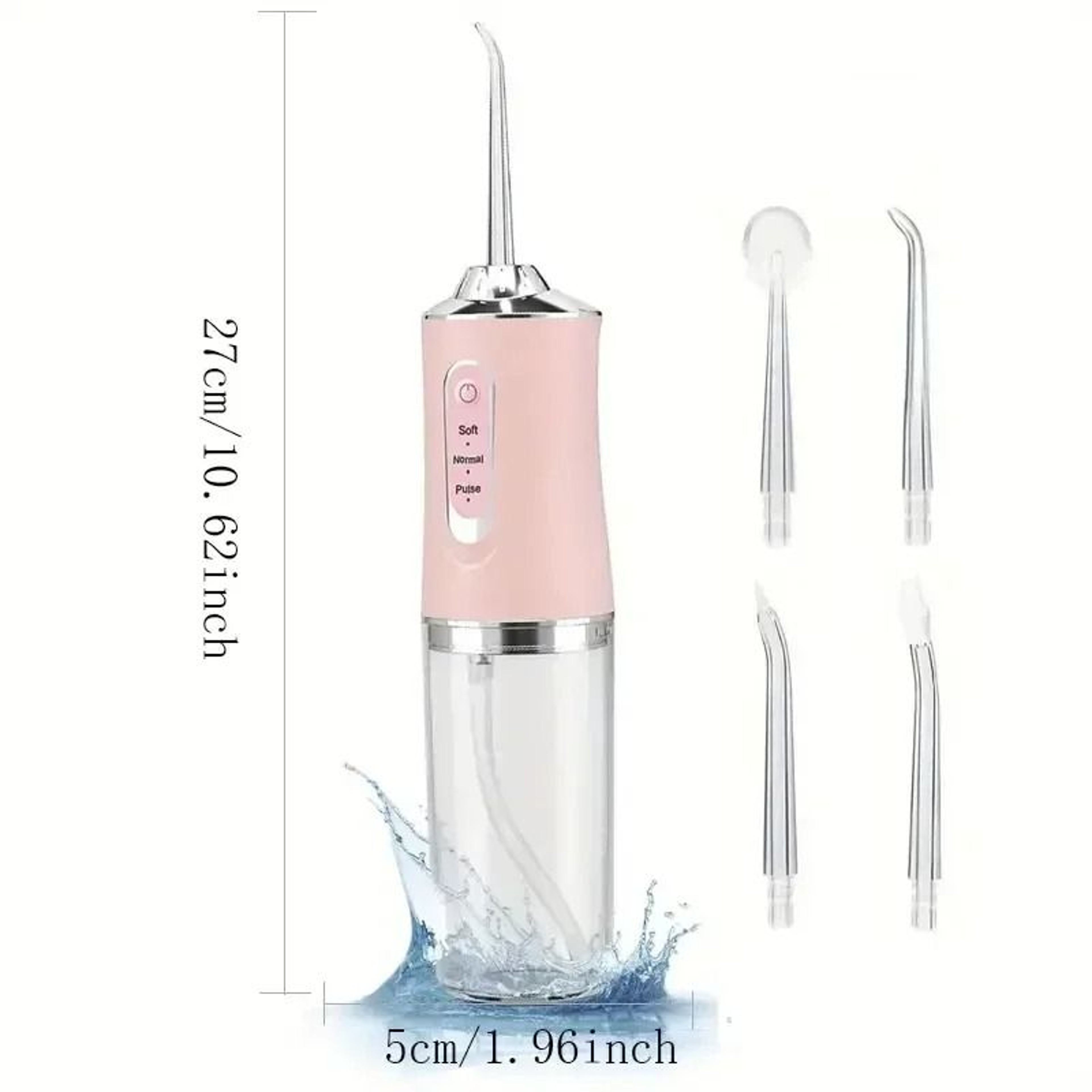 Portable Electric Water Flosser Rechargeable Dental Oral Irrigator With 4 Jets 4