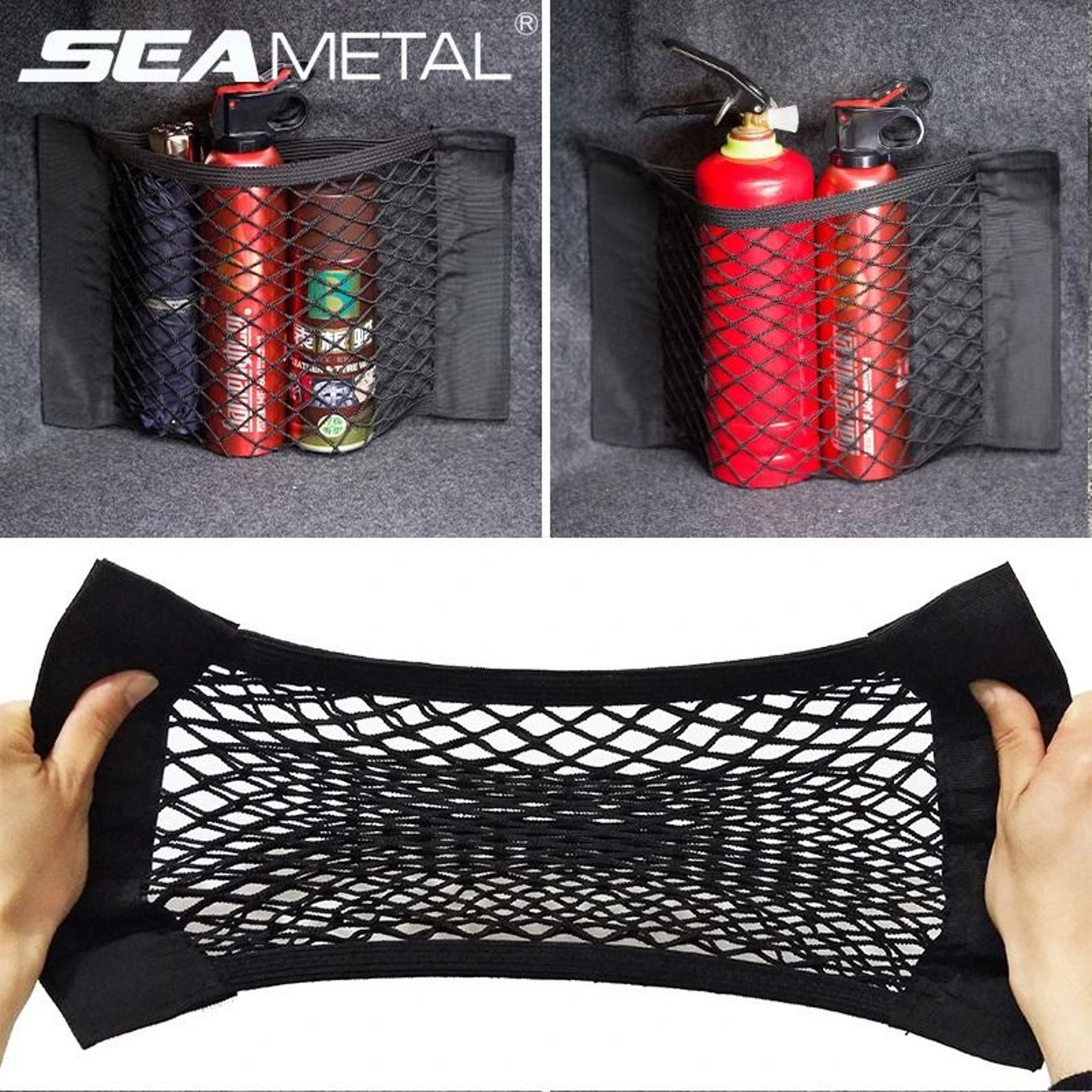 Universal Car Trunk Mesh Organizer Seat Back Storage Net 8