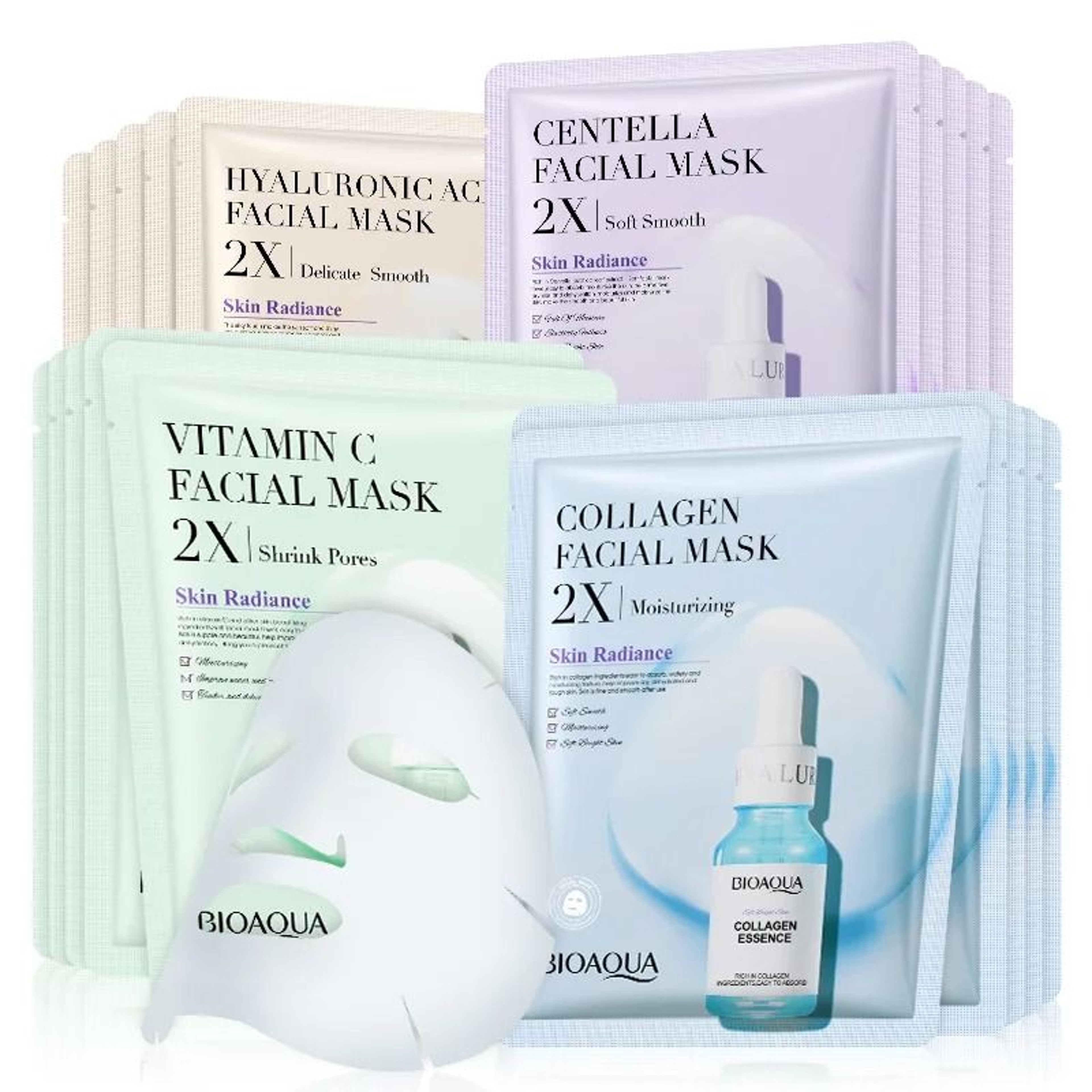 BIOAQUA Centella Collagen Moisturizing Face Mask Set 20 Pieces 5