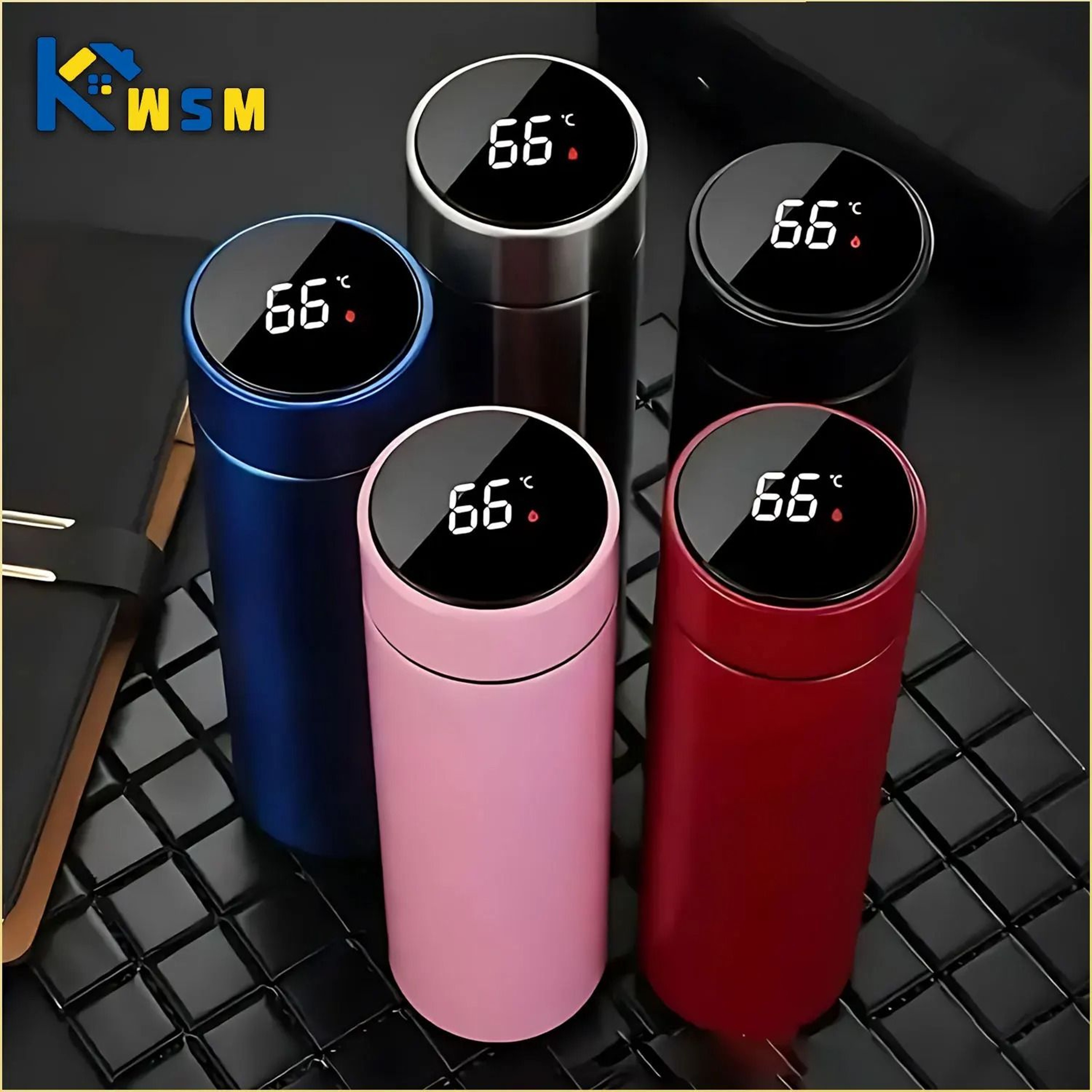Smart Temperature Display Stainless Steel Vacuum Thermos Cup 500ml 0