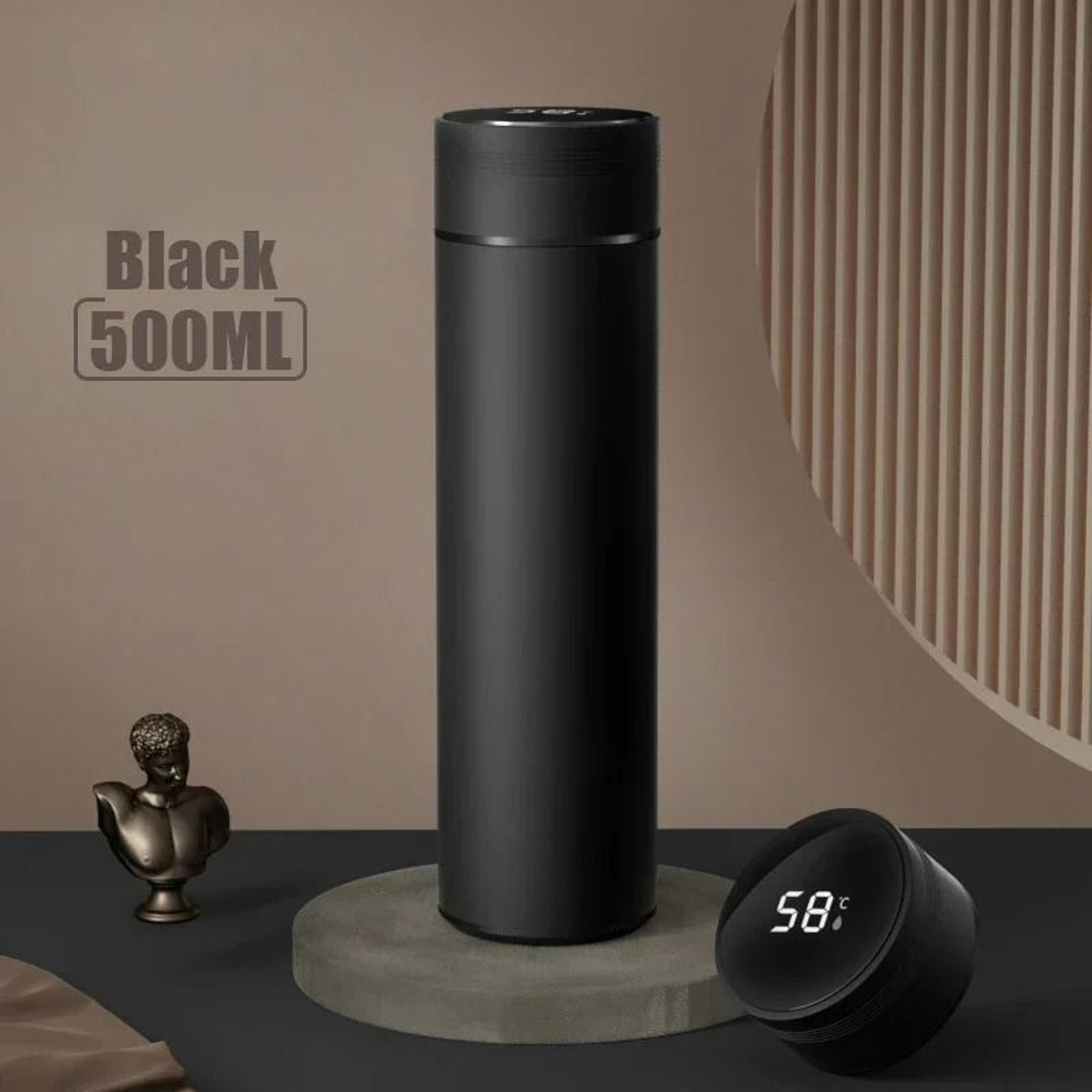 Smart Temperature Display Stainless Steel Vacuum Thermos Cup 500ml 6