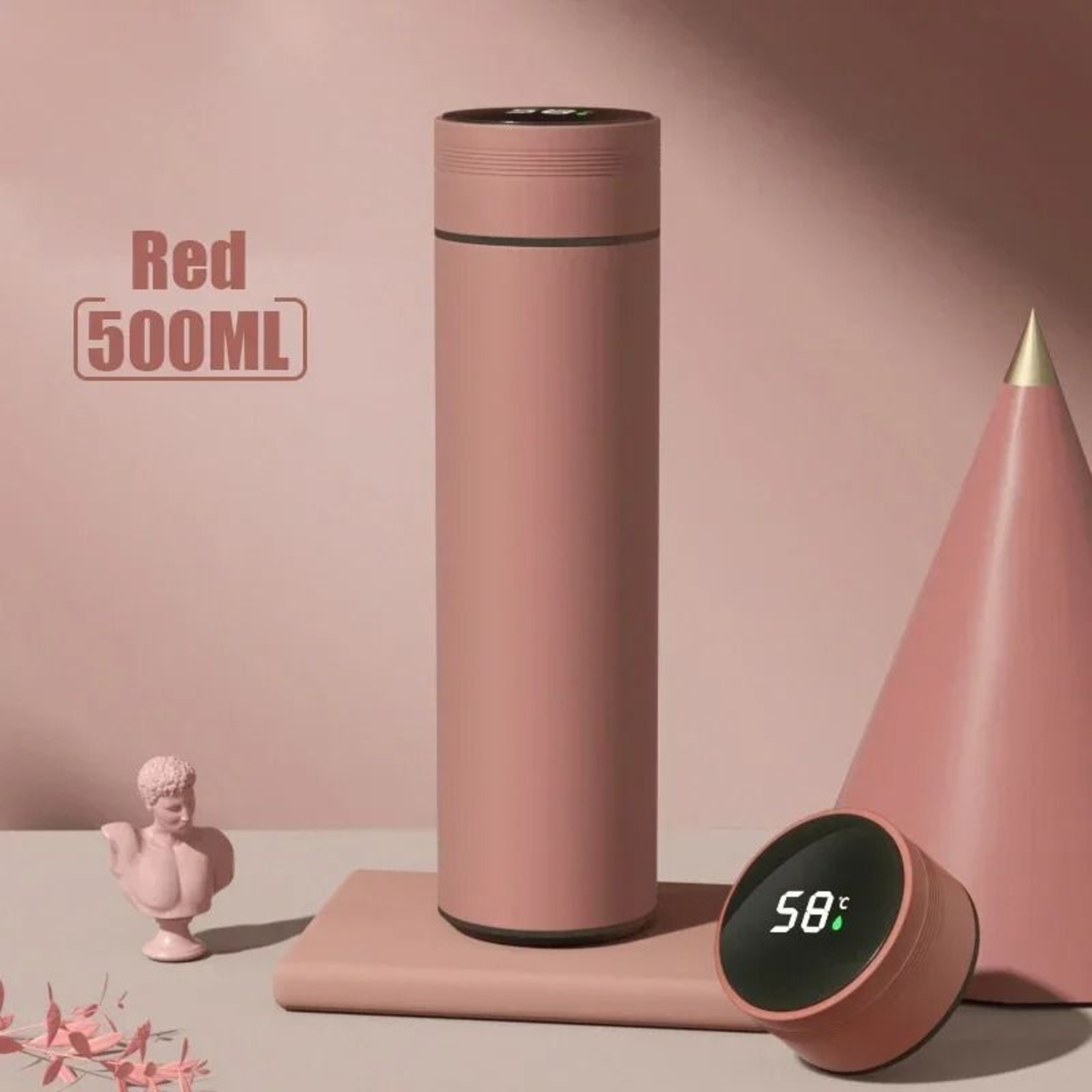Smart Temperature Display Stainless Steel Vacuum Thermos Cup 500ml 3