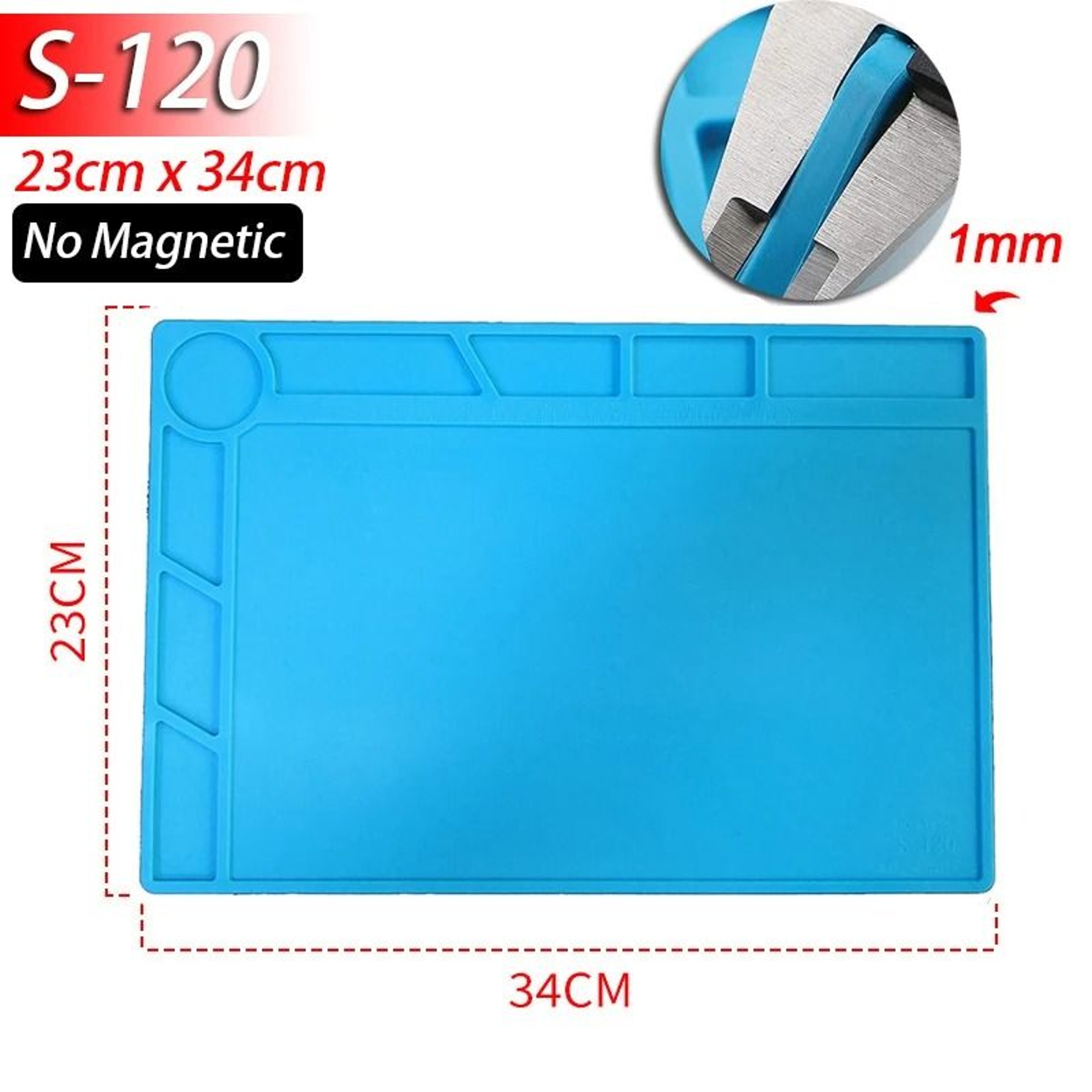 Heat Resistant Silicone Soldering Station Work Mat Anti Static Repair Pad 3