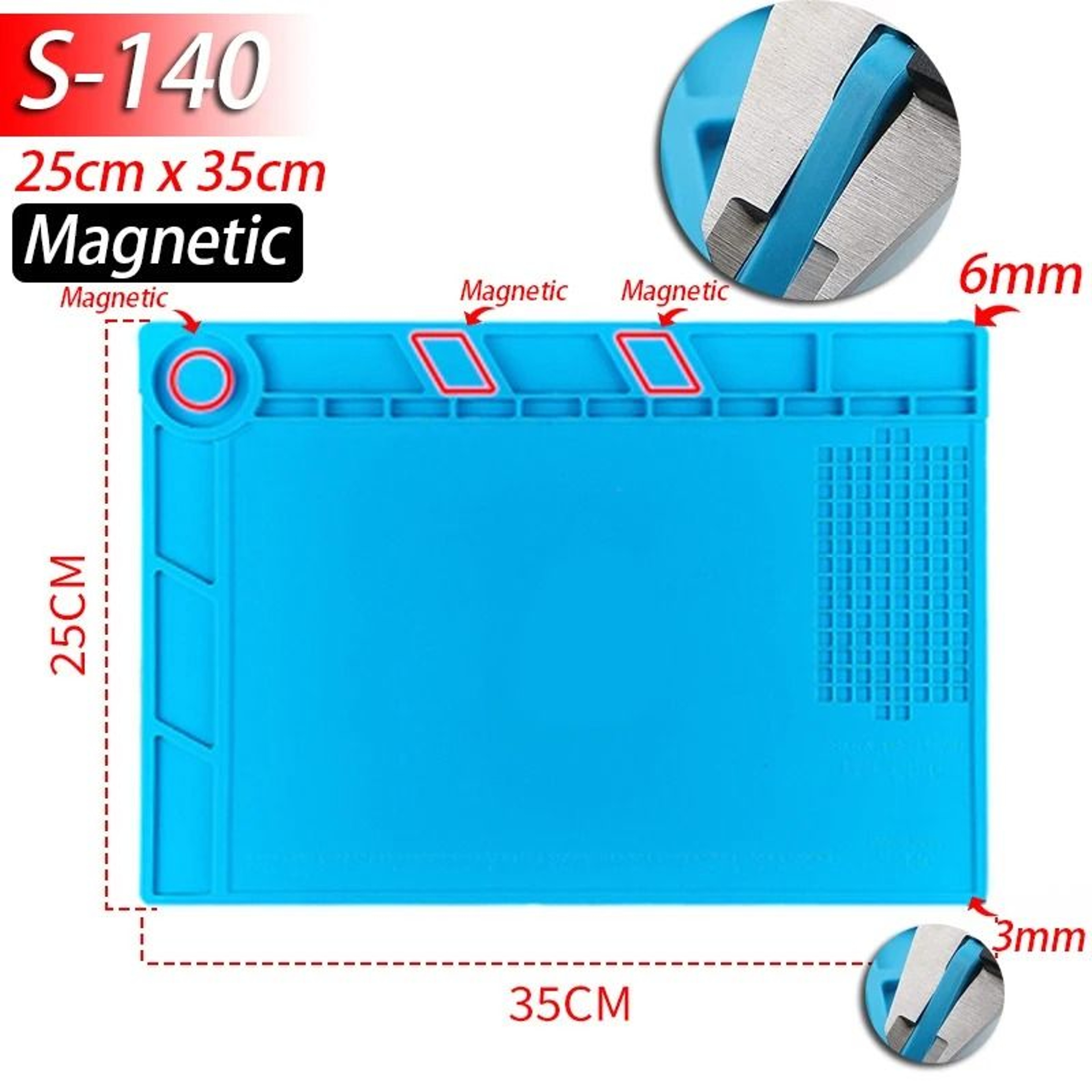 Heat Resistant Silicone Soldering Station Work Mat Anti Static Repair Pad 5