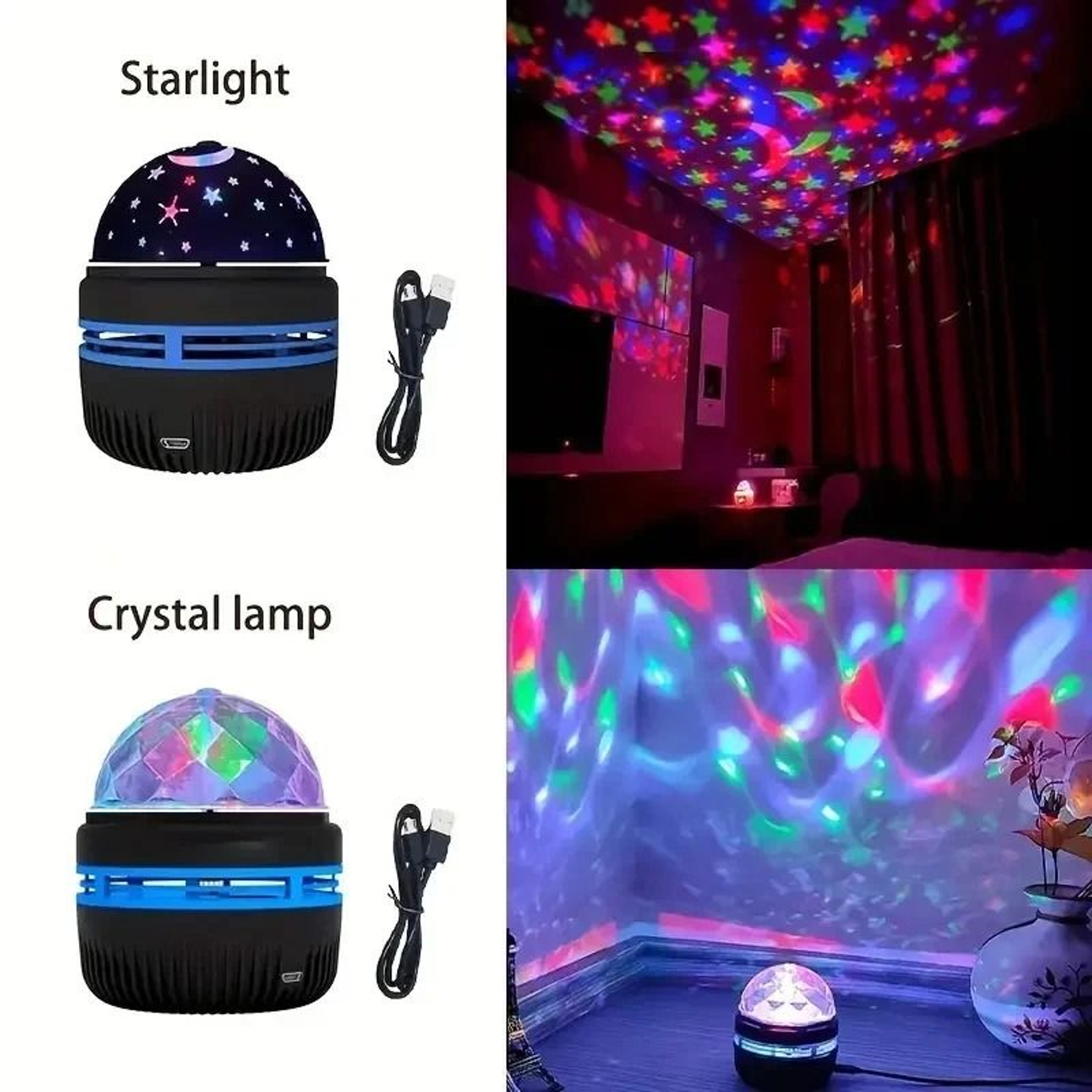 Star Galaxy Projector Night Light Ocean Wave Bedroom Ambient Lamp 0