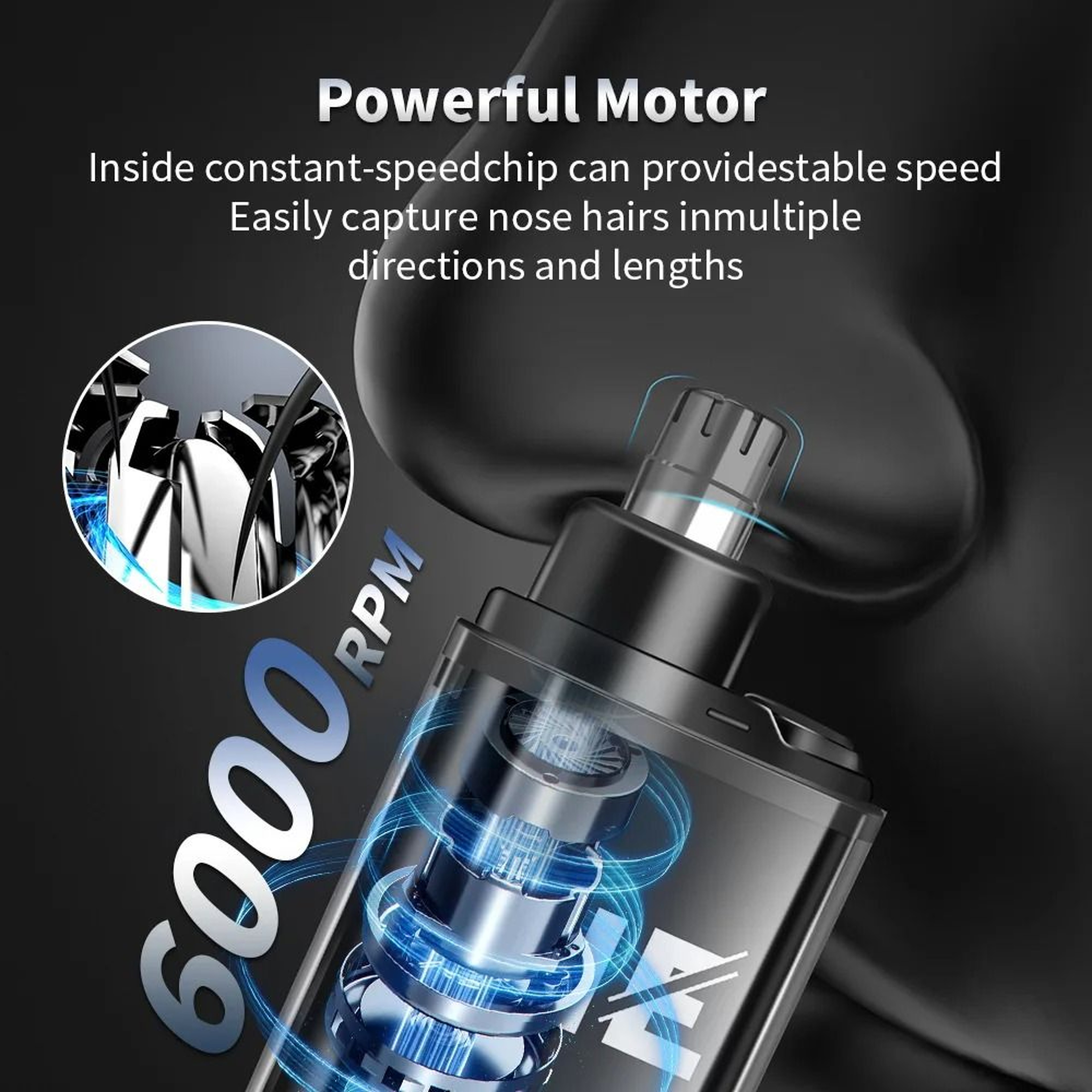HIENA Electric Nose Hair Trimmer Rechargeable Mini Nose And Ear Grooming Tool 5