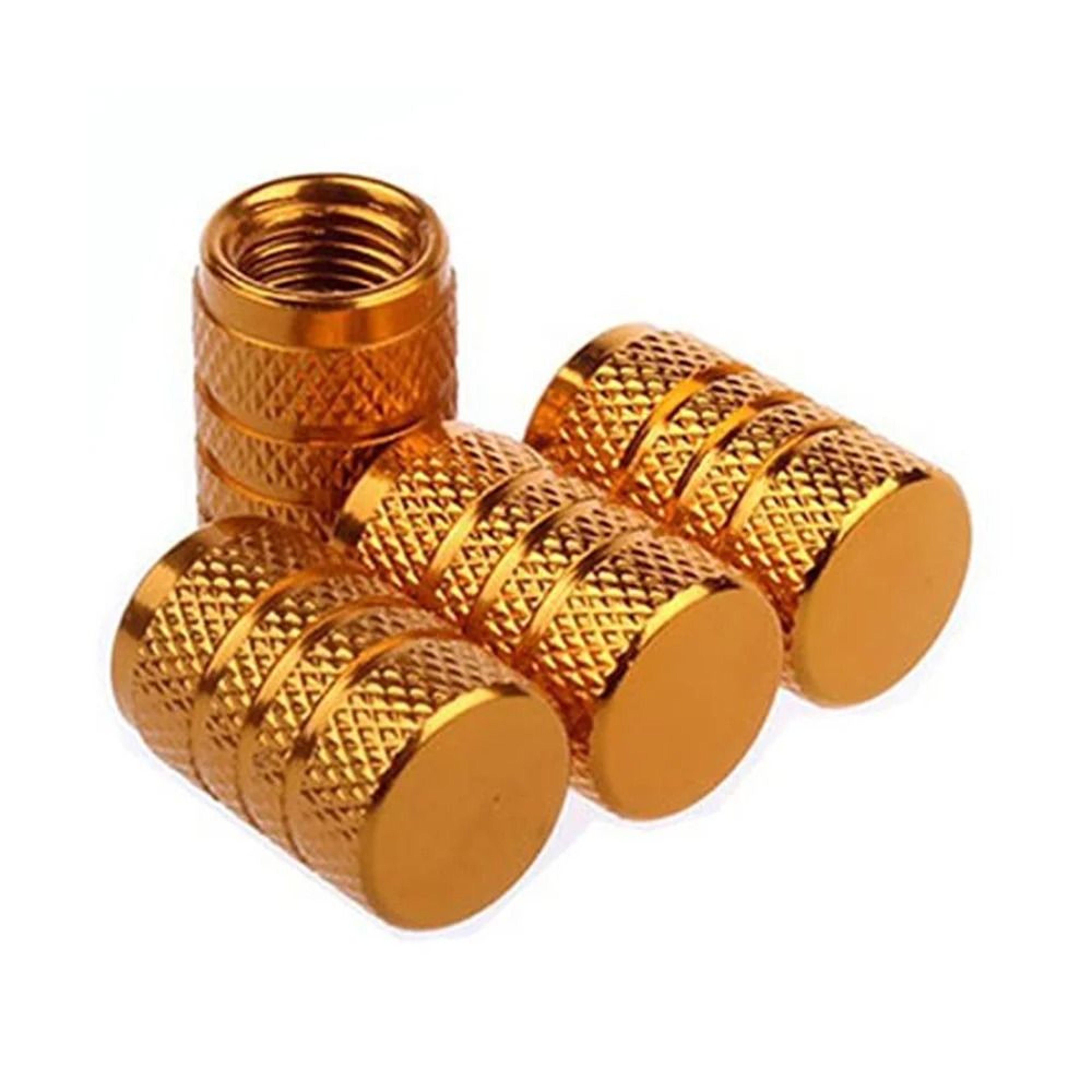 Aluminum Tire Valve Caps Knurled Car Wheel Air Stem Covers Set Of 4 3