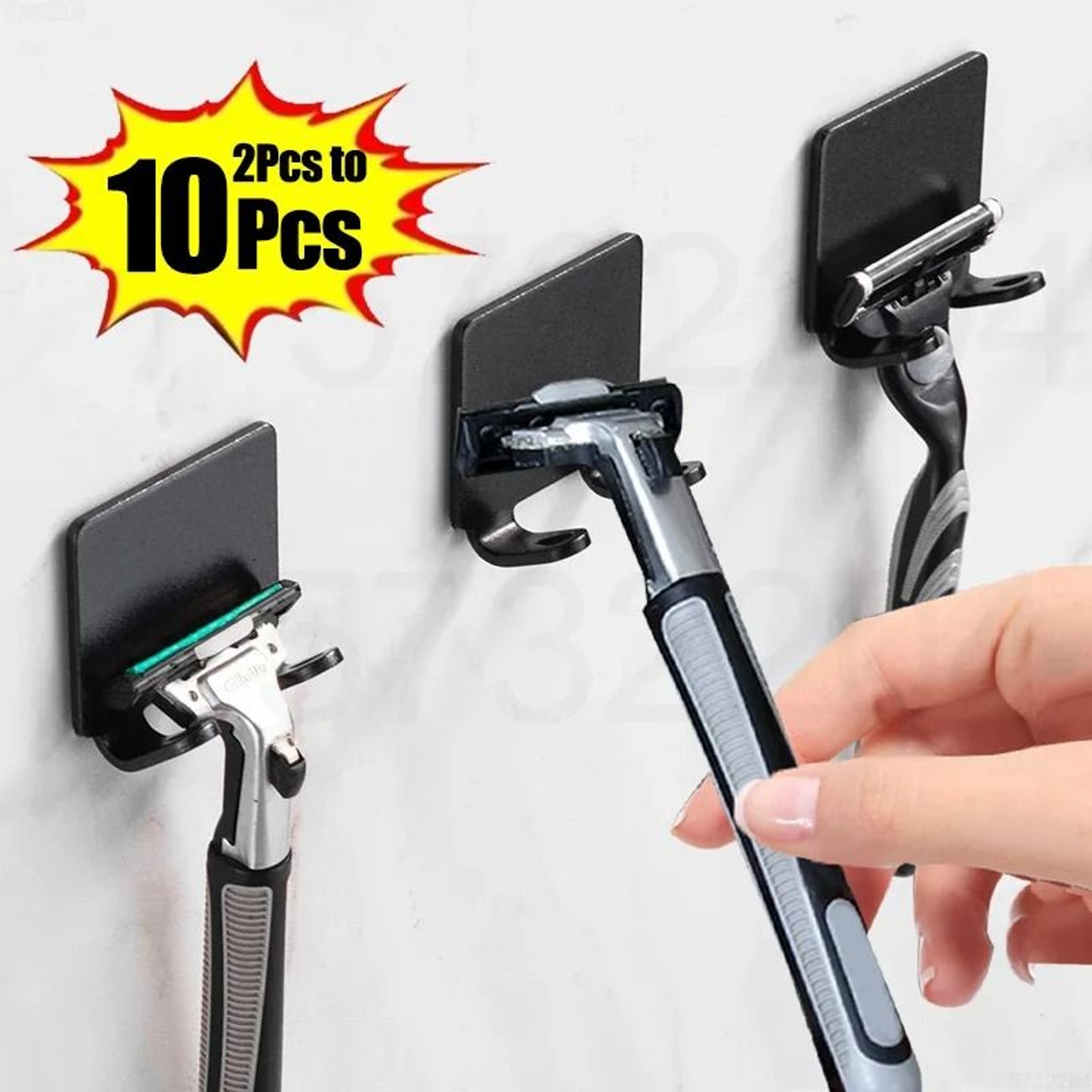 Wall Mounted Shaving Razor Holder Multifunction Bathroom Storage Hook 8