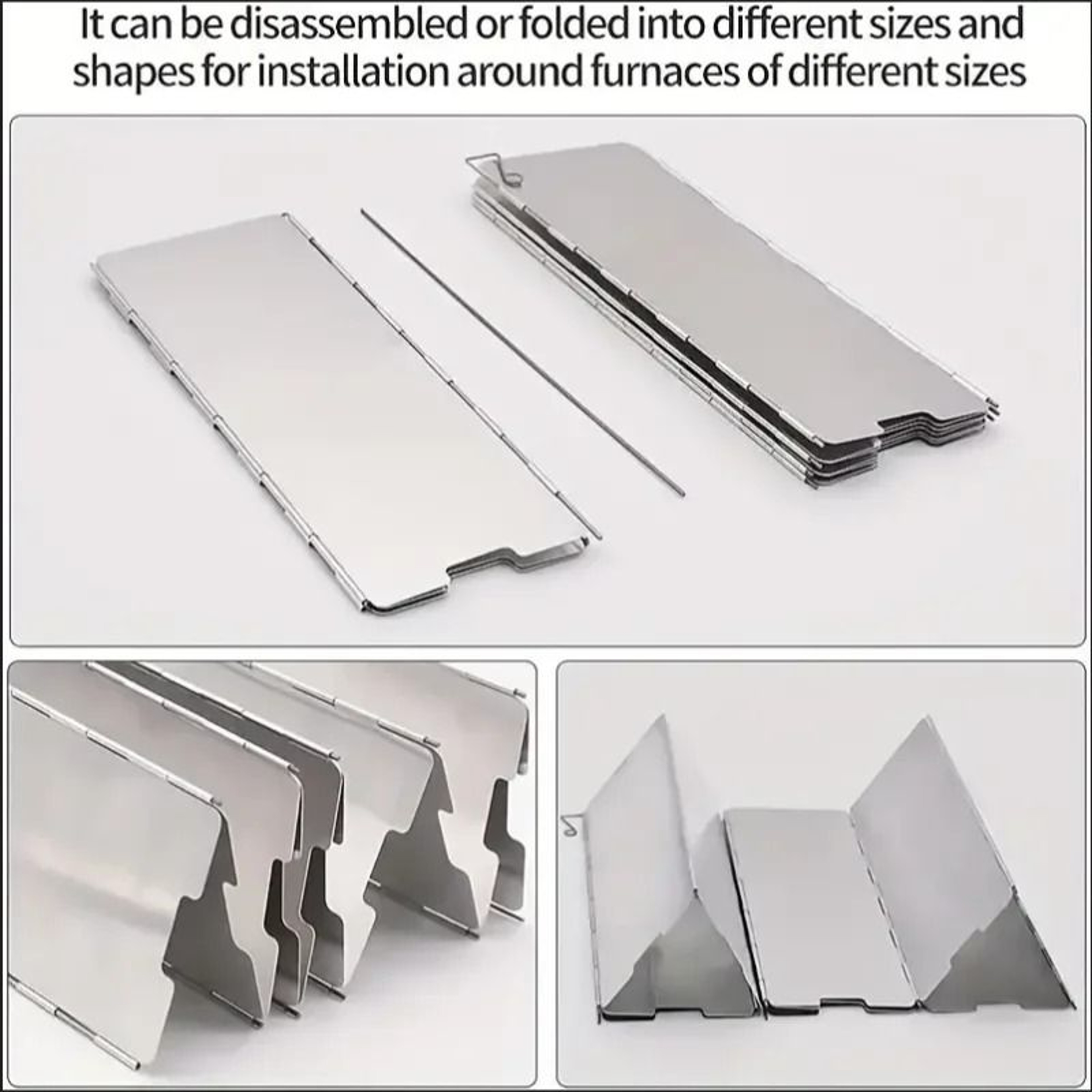 Ultralight Foldable Camping Stove Windscreen Aluminum Alloy Wind Shield 7
