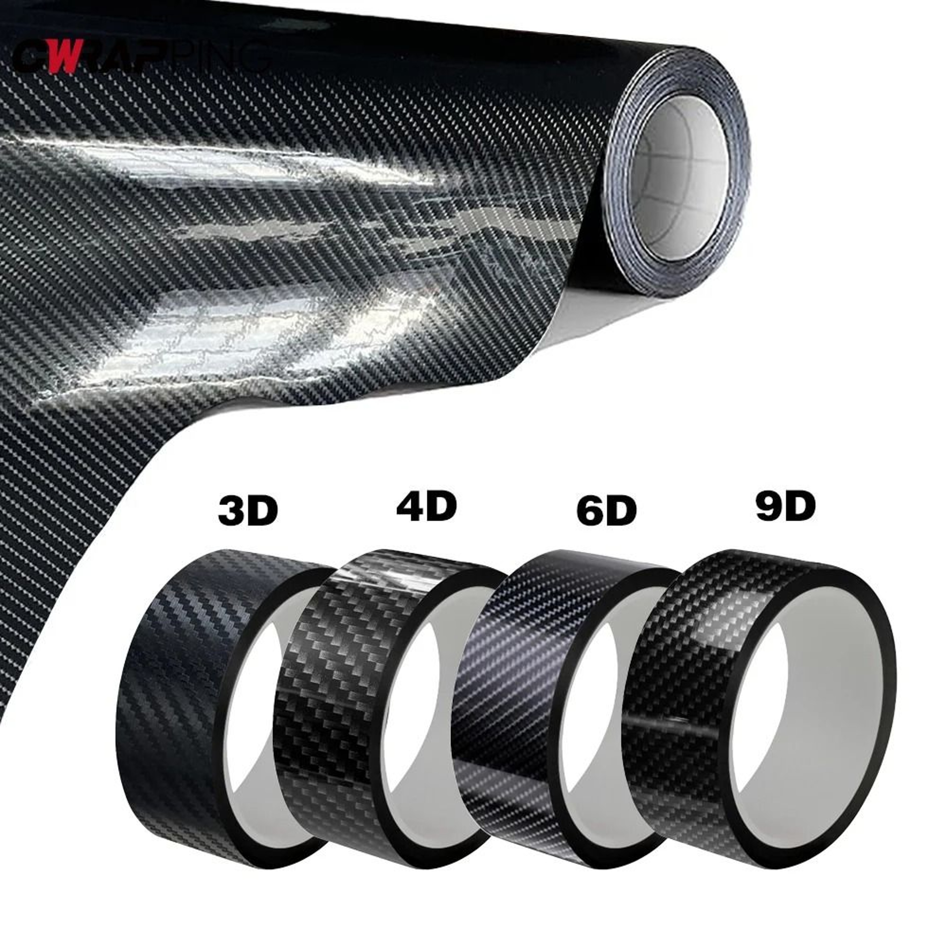 Carbon Fiber Vinyl Wrap Sticker Self Adhesive Waterproof Car Protection Film 22
