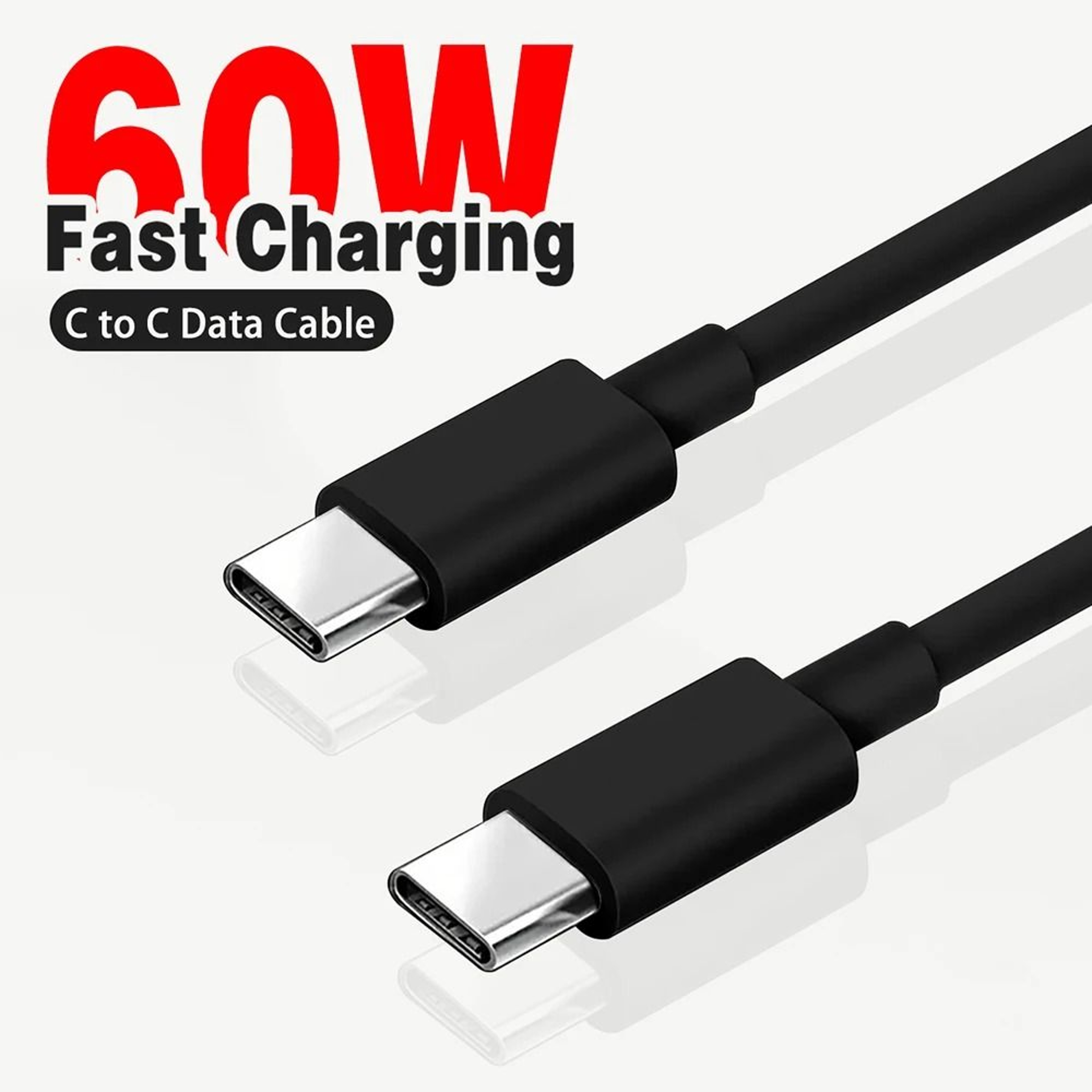 USB C To USB C Cable 60W Fast Charging PD Data Cable 0
