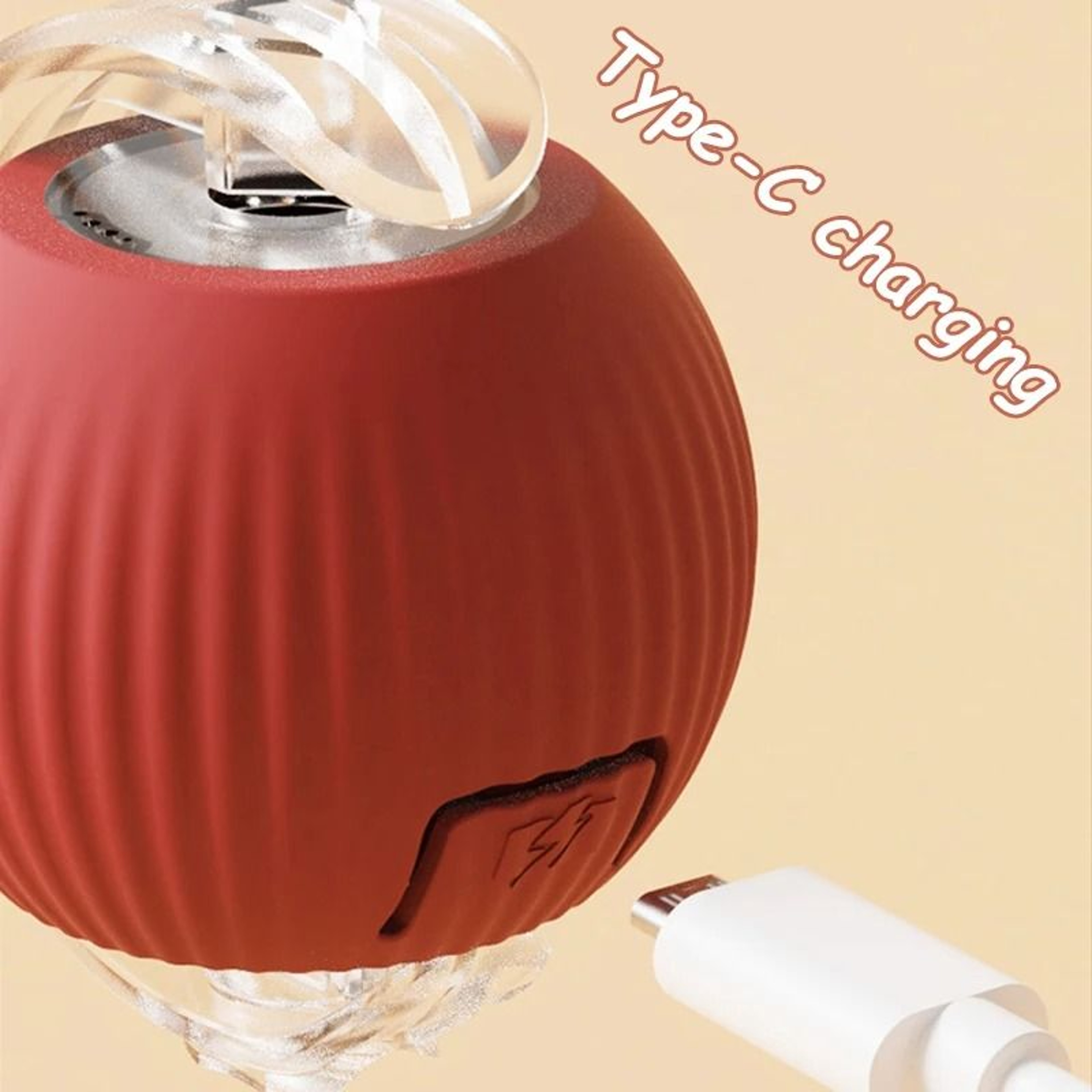 Interactive Cat Toy Automatic Rolling Ball With Faux Tail Rechargeable Smart Pet Toy 13