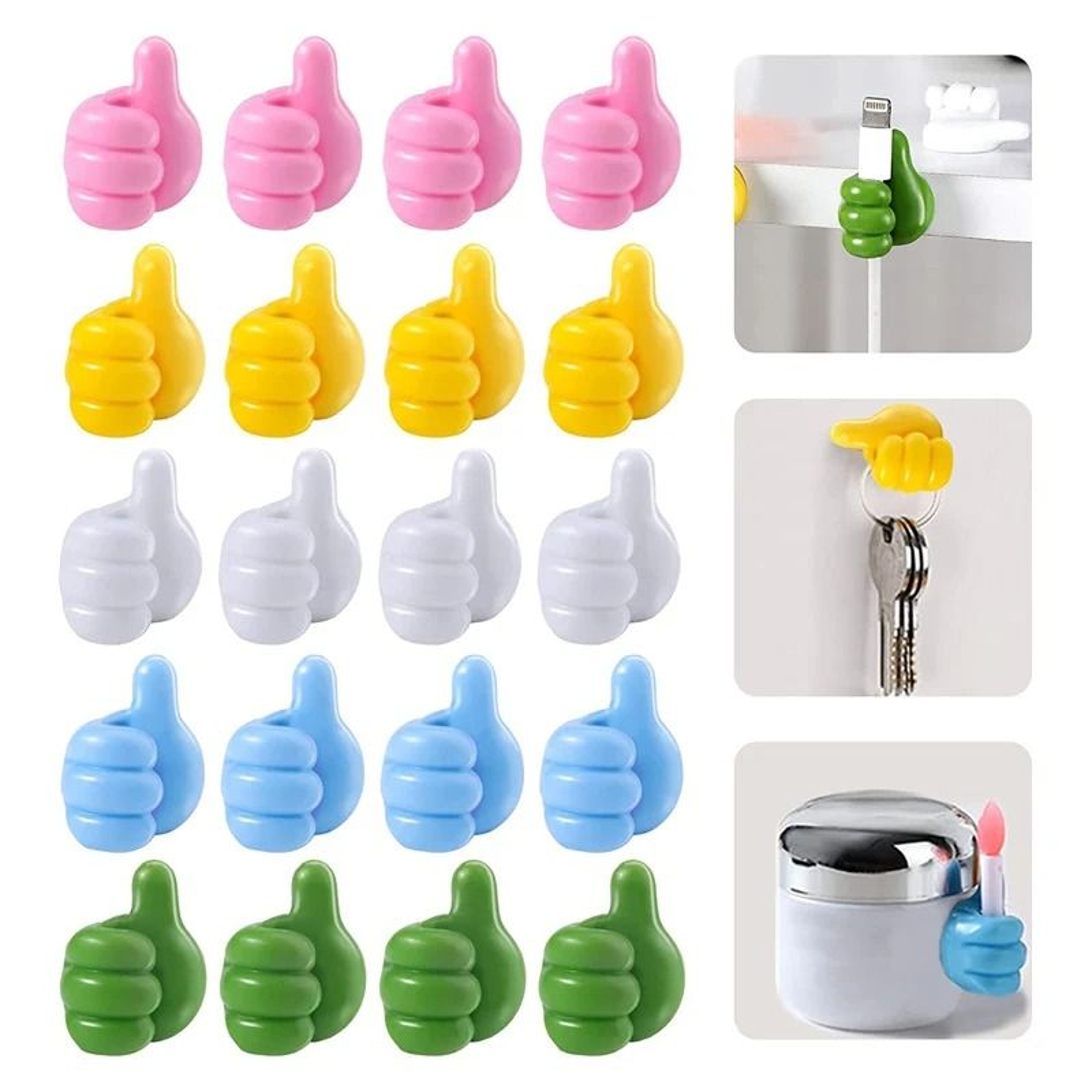 Hand Shape Cable Organizer Hook Self Adhesive Cord Holder For Car And Home 0