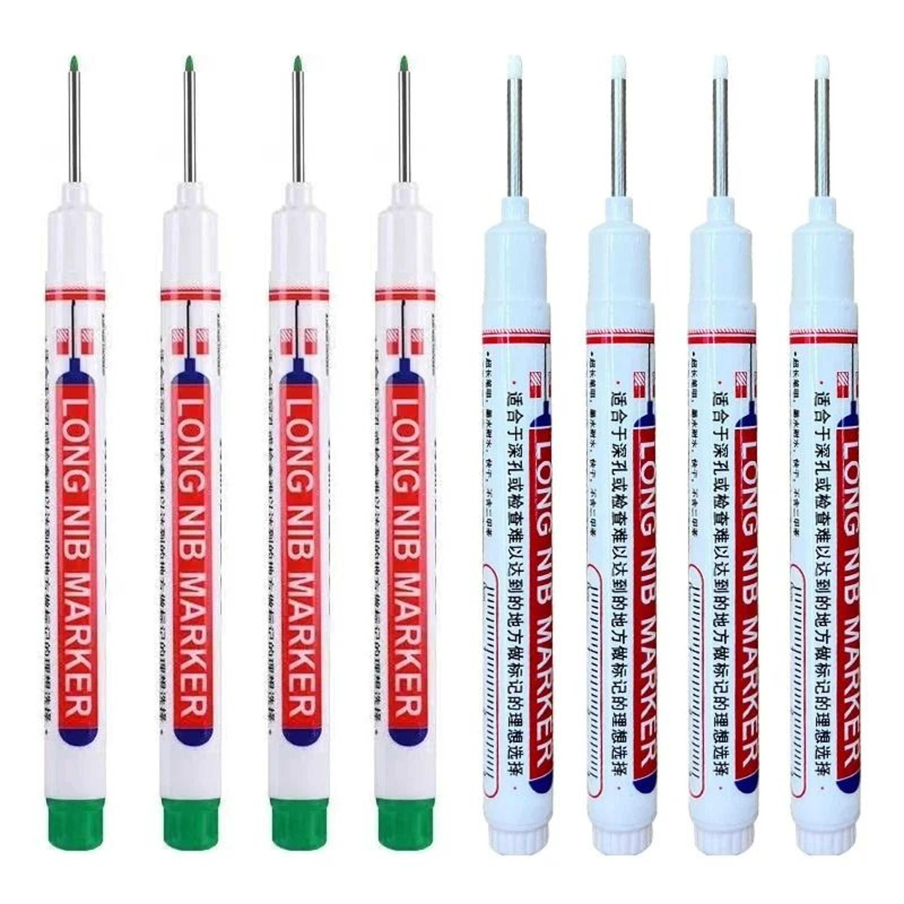 Deep Hole Marker Set Long Nib Permanent Markers For Metal Wood And DIY 12