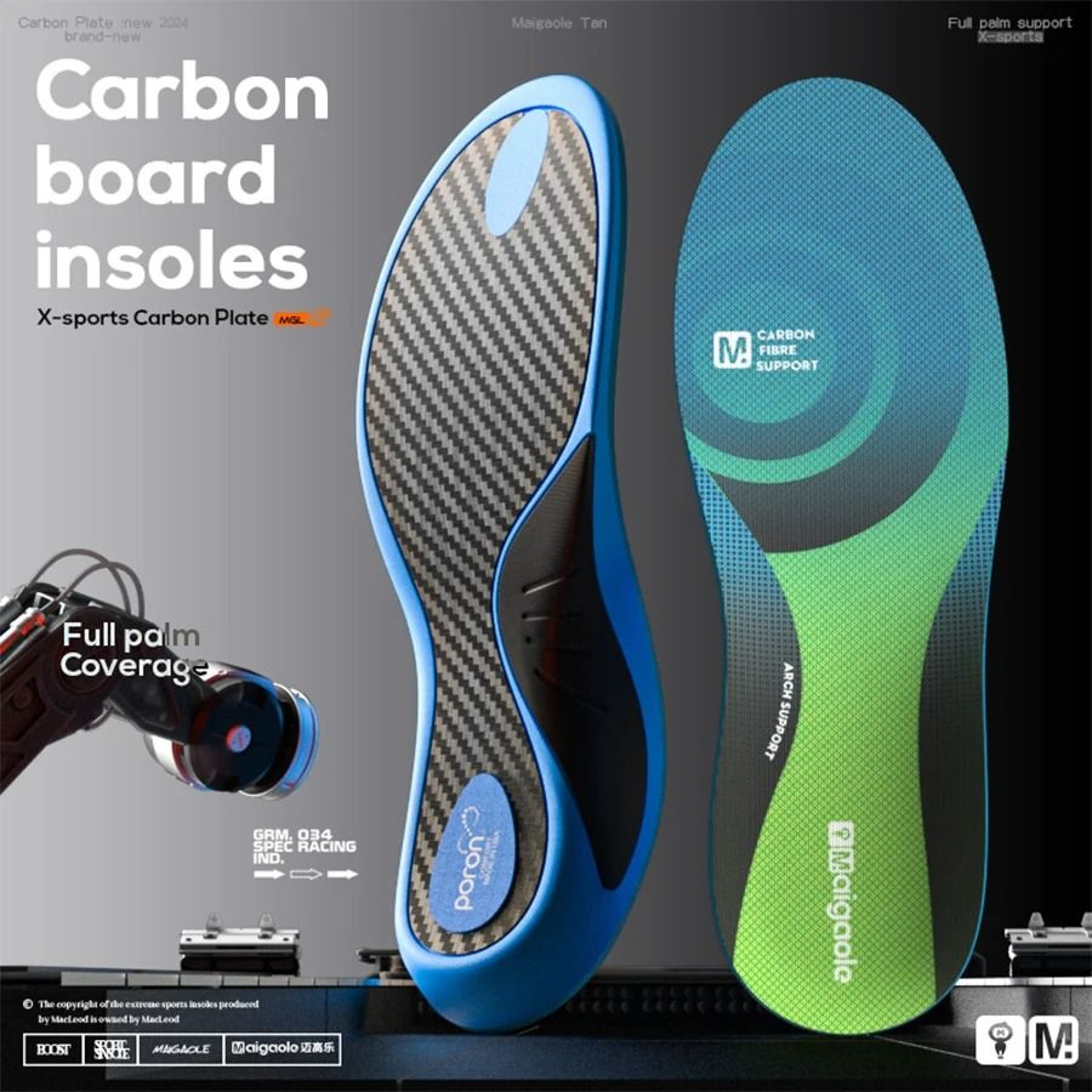 Carbon Plate Basketball Insoles With Strong Arch Support And Rebound Cushioning 0