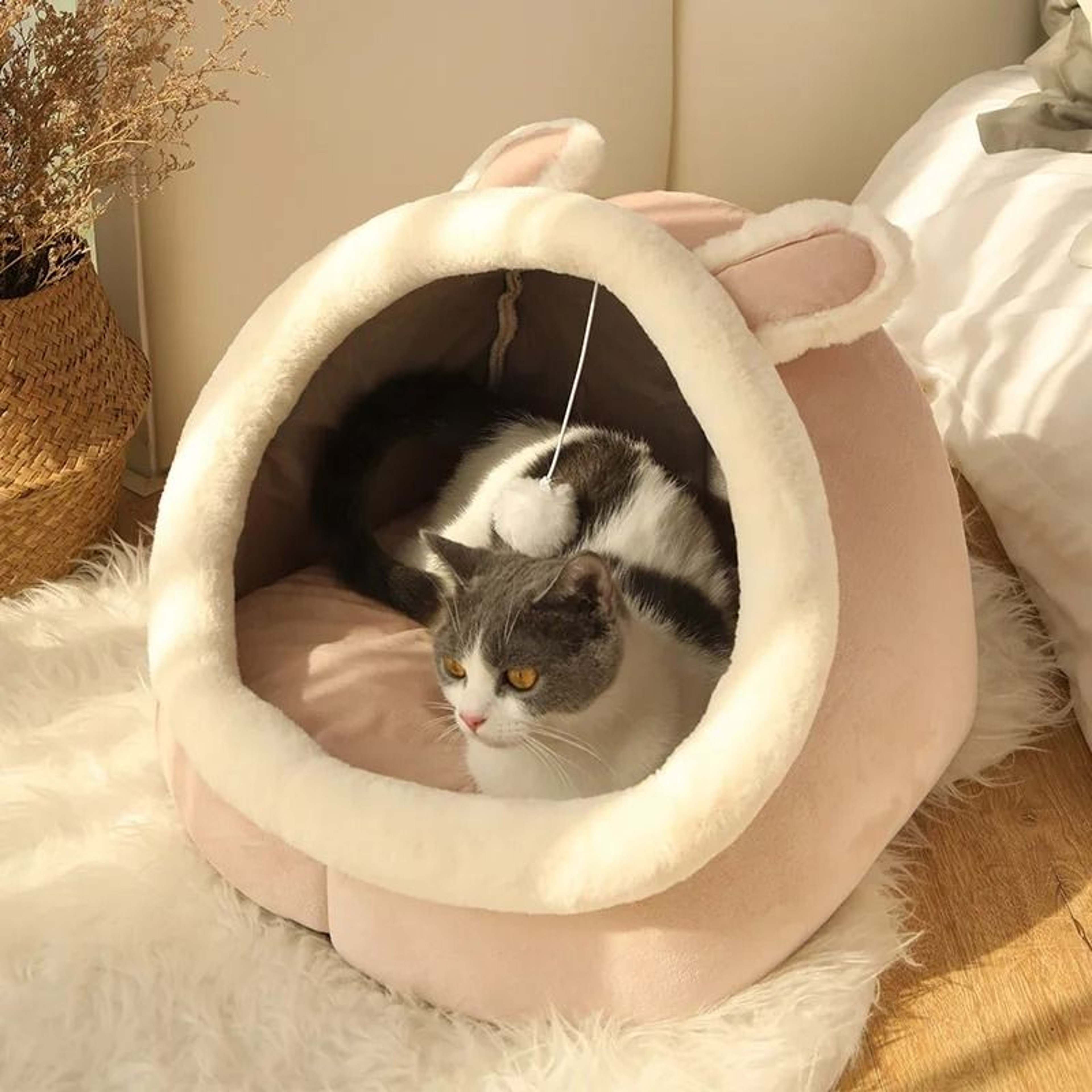Deep Sleep Cat Cave Bed Foldable Washable Pet Bed For Cats And Small Dogs 0