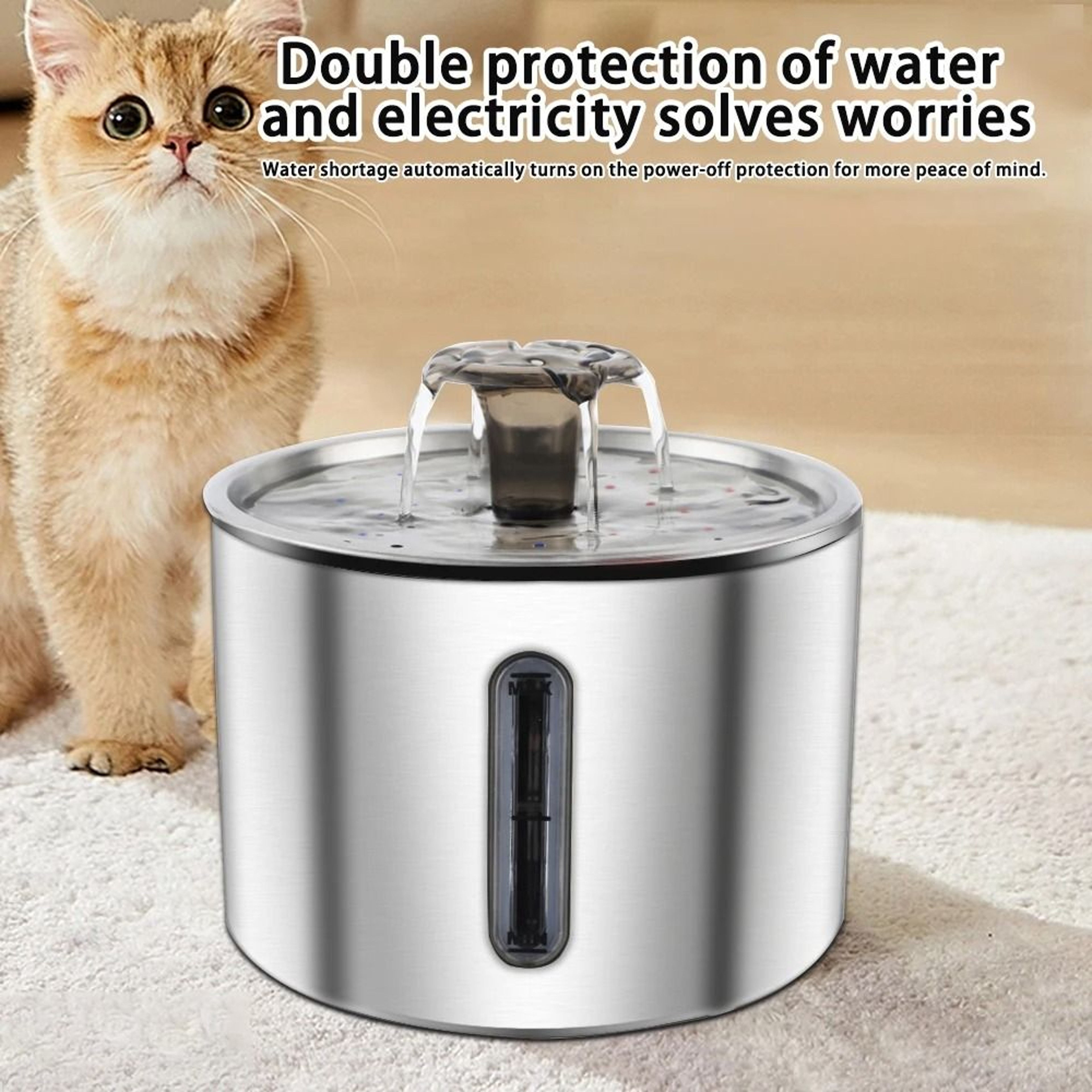 Stainless Steel Cat Water Fountain 25L Automatic Pet Drinking Fountain For Cats And Dogs 9