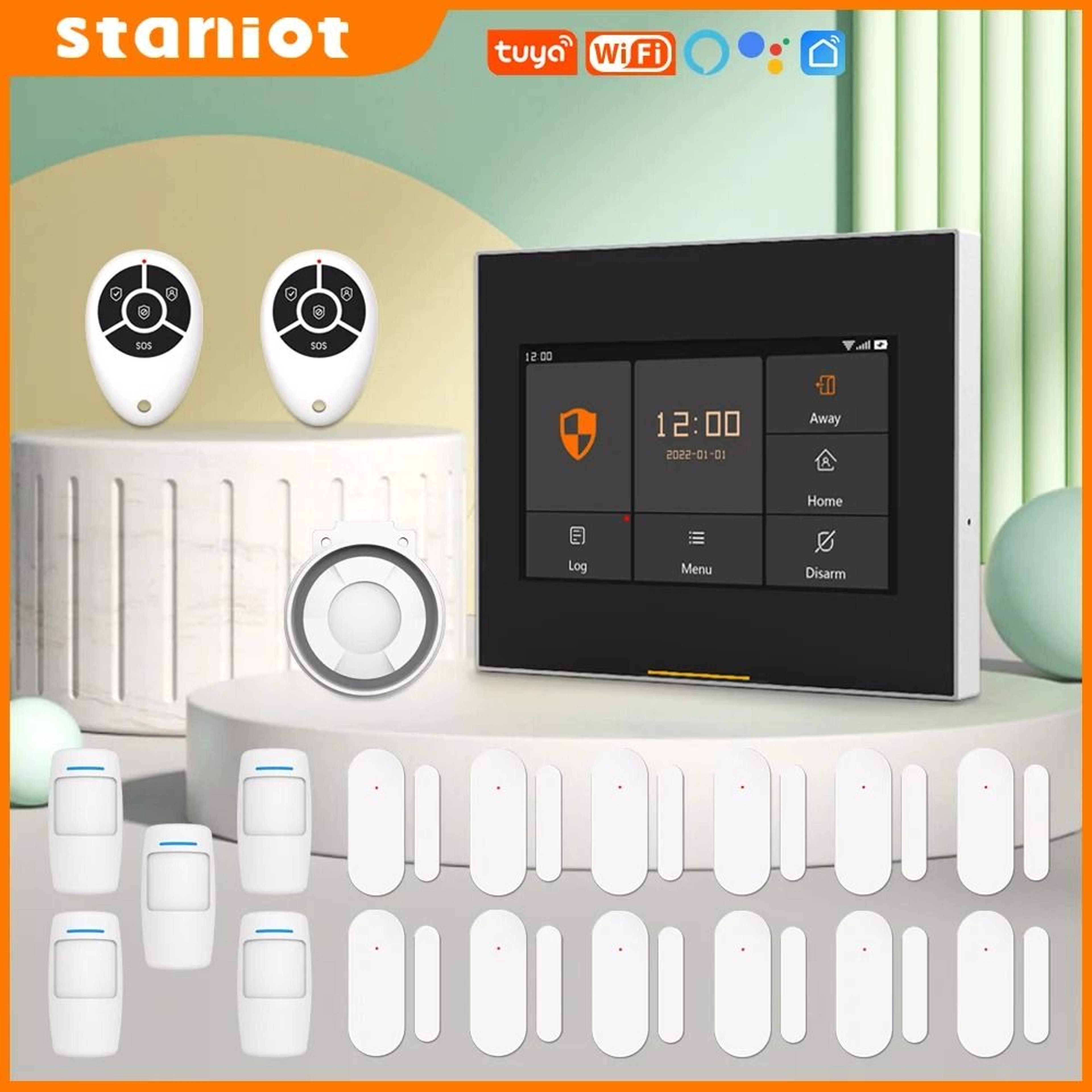 Staniot WiFi Home Security System Tuya Smart Wireless House Alarm Compatible With Alexa And Google 11
