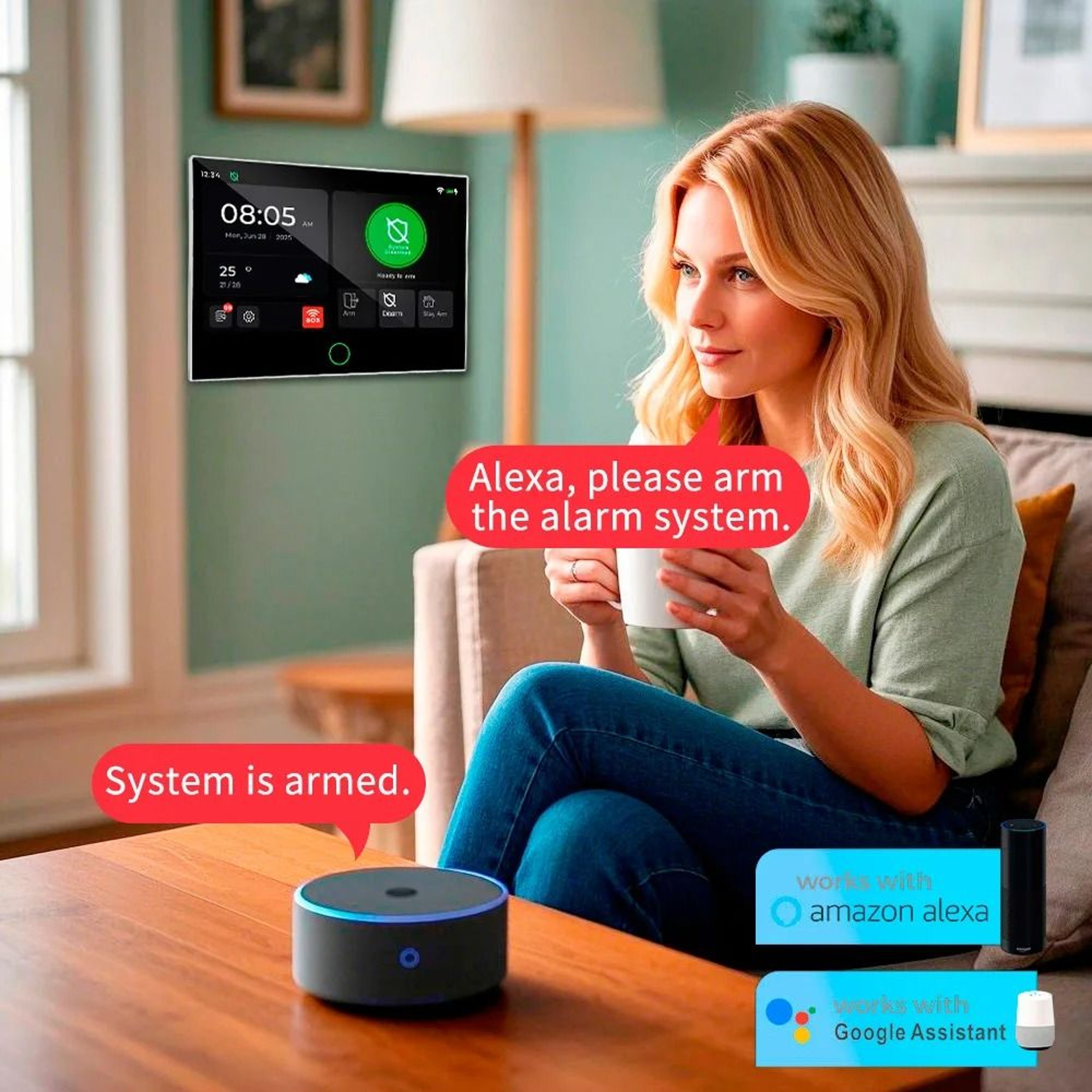 KERUI Tuya 4G WiFi Home Alarm System Wireless Security Kit With 7 Inch Touch Screen Panel 9