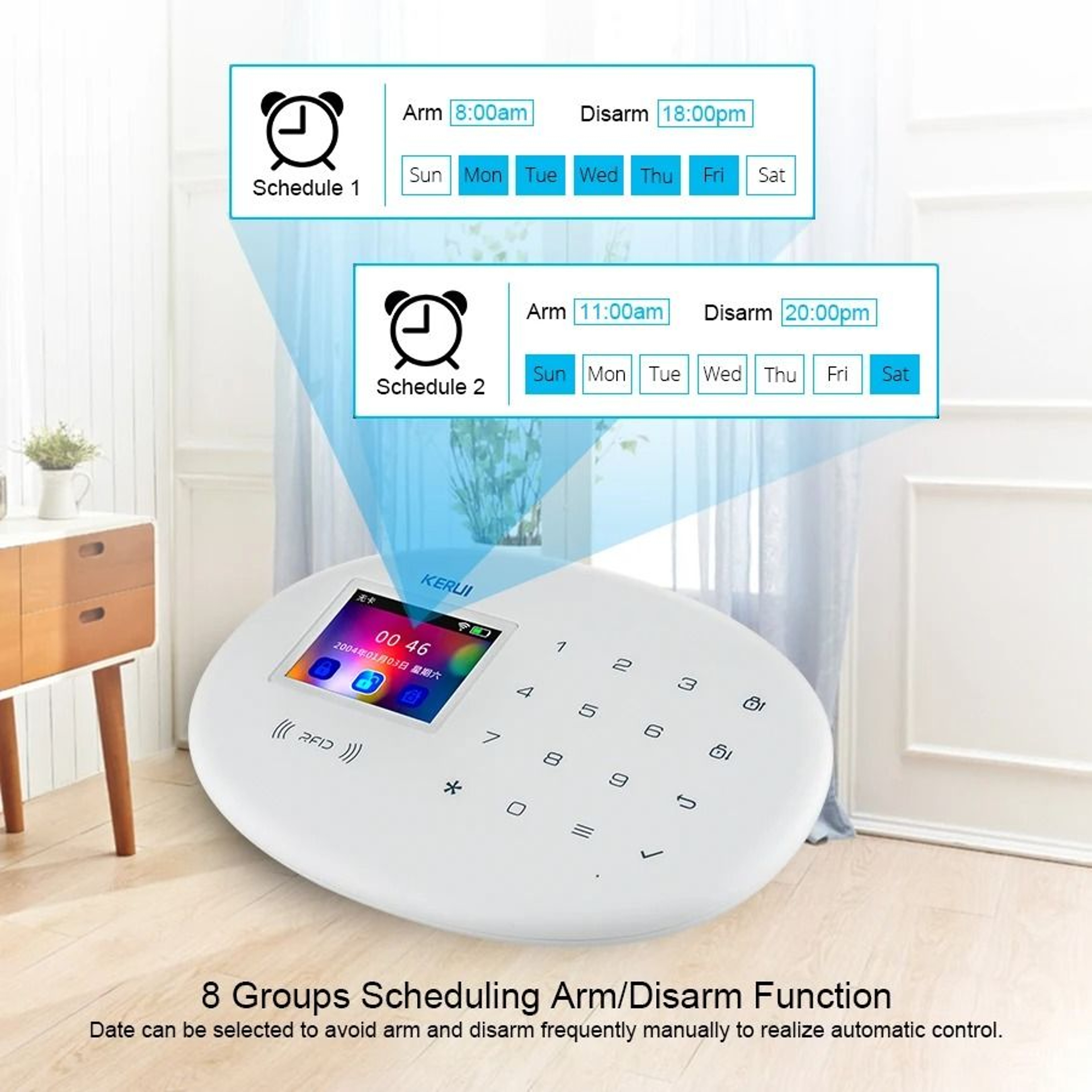 KERUI WiFi GSM Alarm System Tuya Smart Wireless Home Security Kit With Motion Detector 8