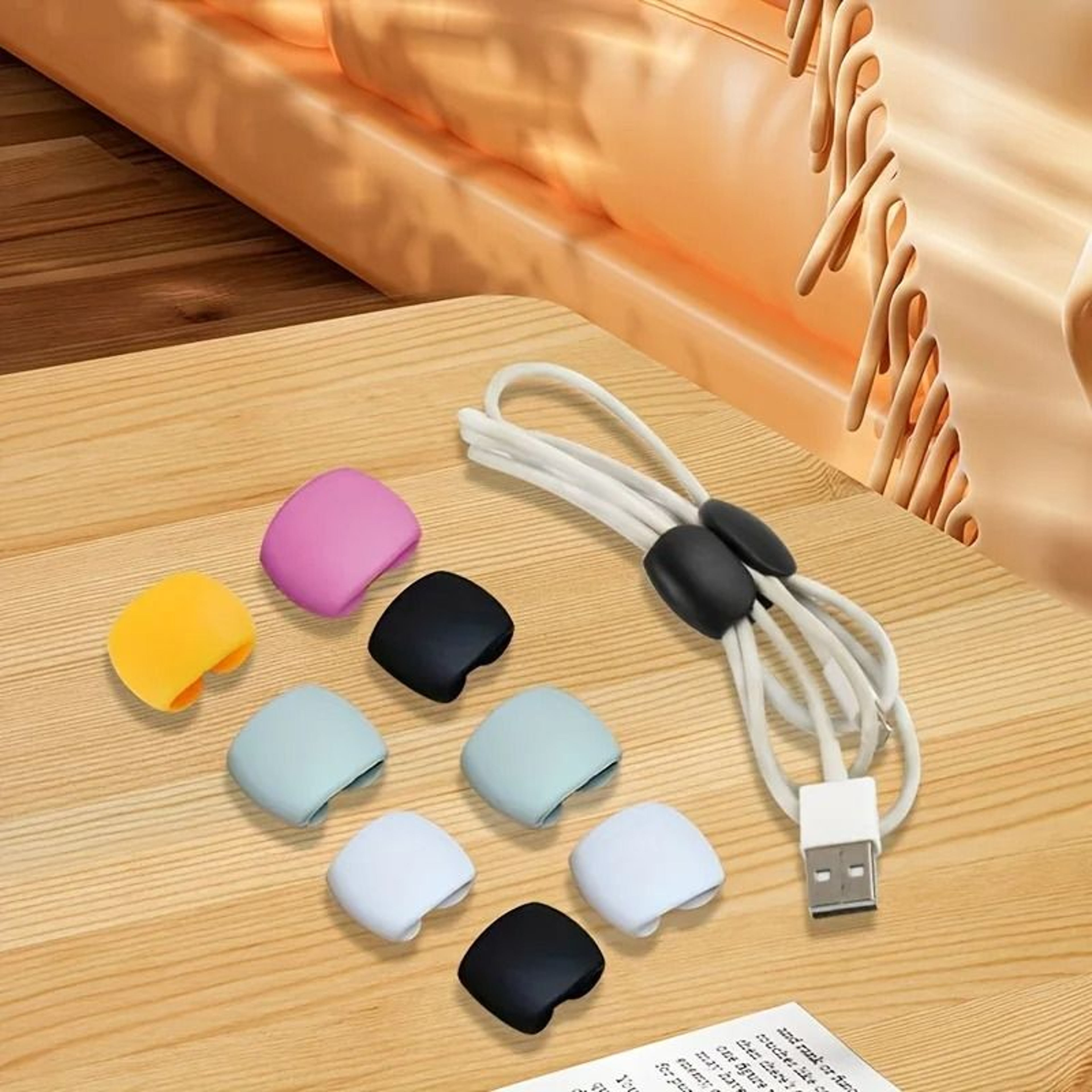 30pcs Cable Holder Clips Data Cable Organizer Charging And Headphone Cable Storage Set 2