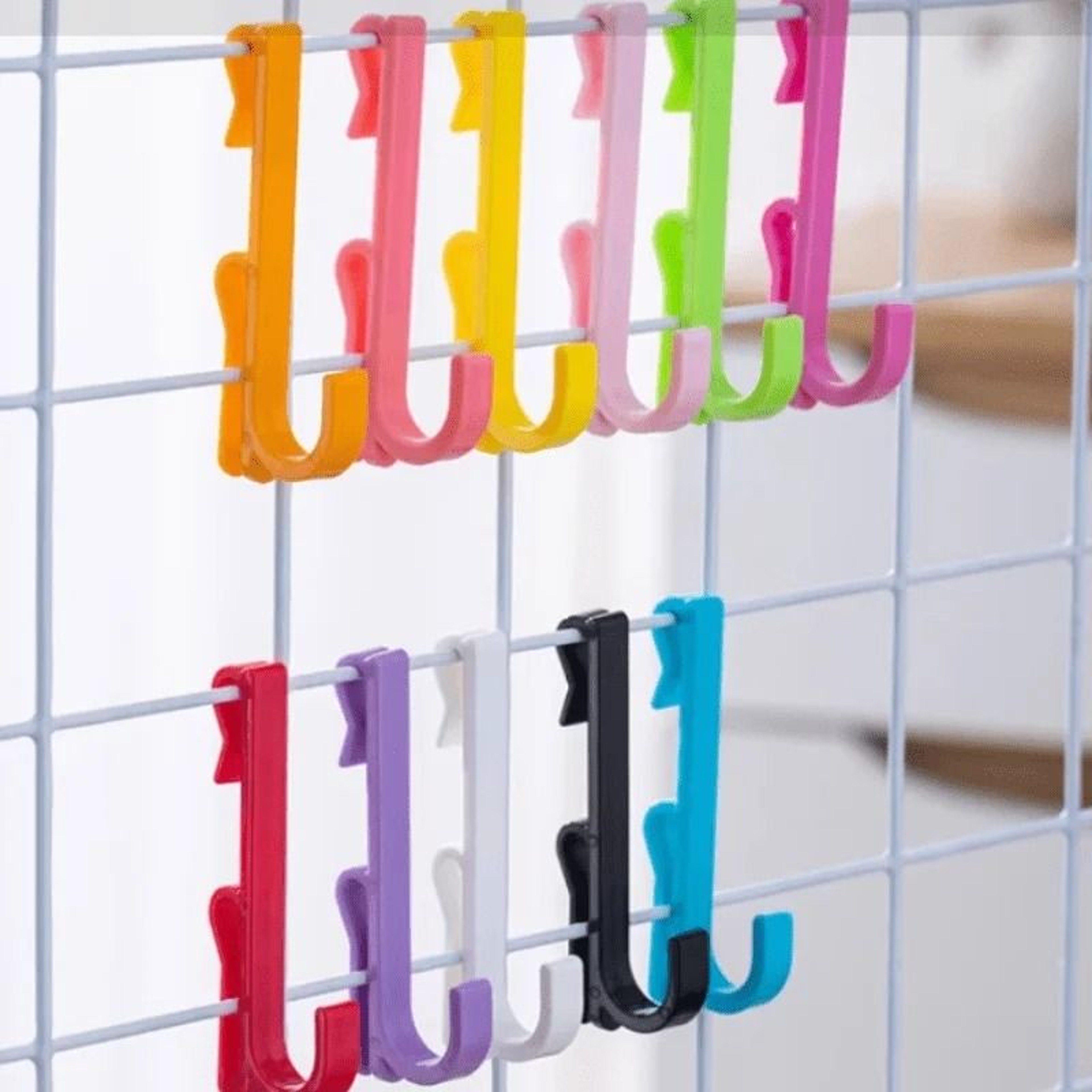 Nail Free Plastic Display Hooks Reusable Wall Hooks For Keys Crafts And Retail Display 5