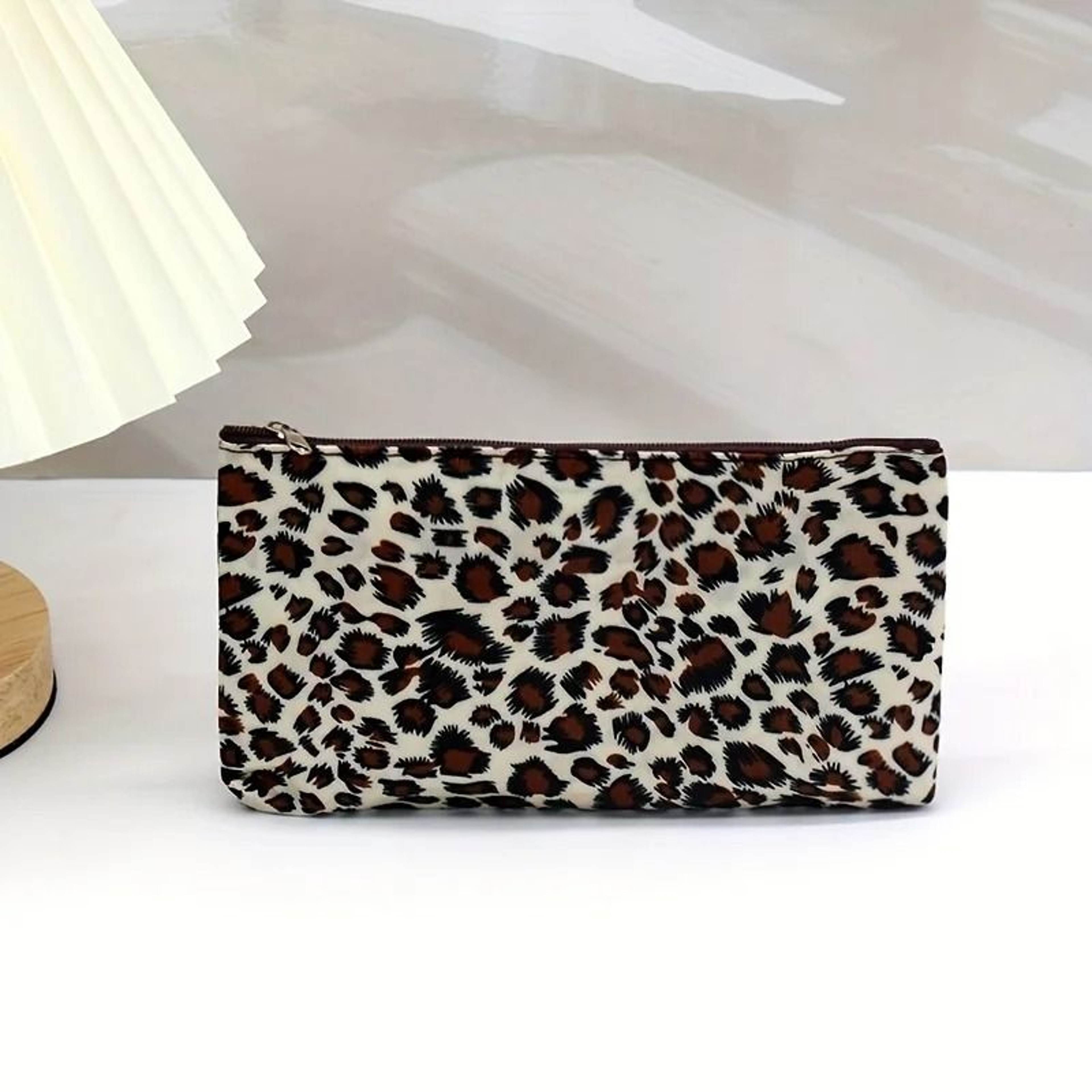 Leopard Print Makeup Bag Set Travel Cosmetic Organizer 2pcs 6