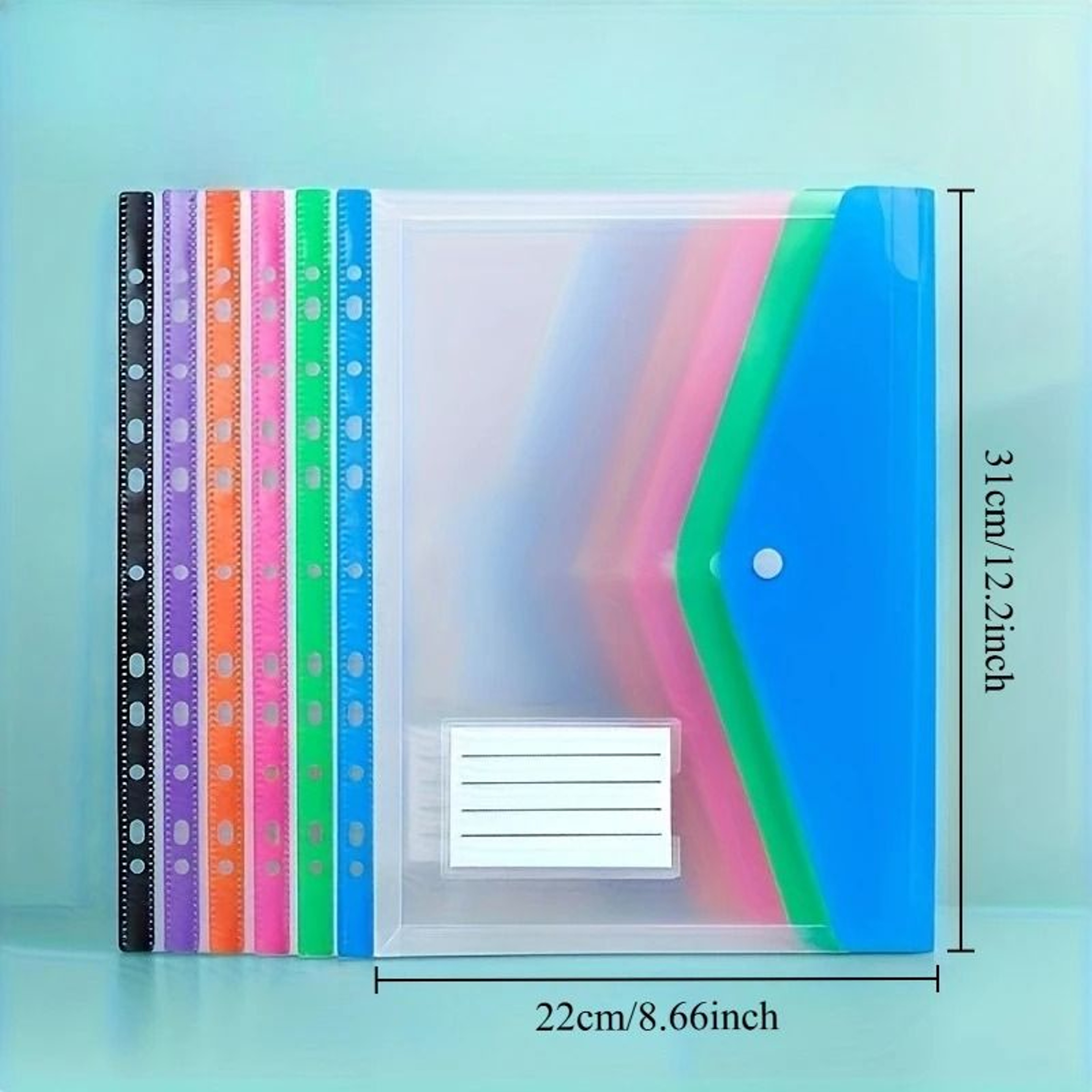 A4 Expanding File Folder Set Push Button Document Organizer For Office And School 3