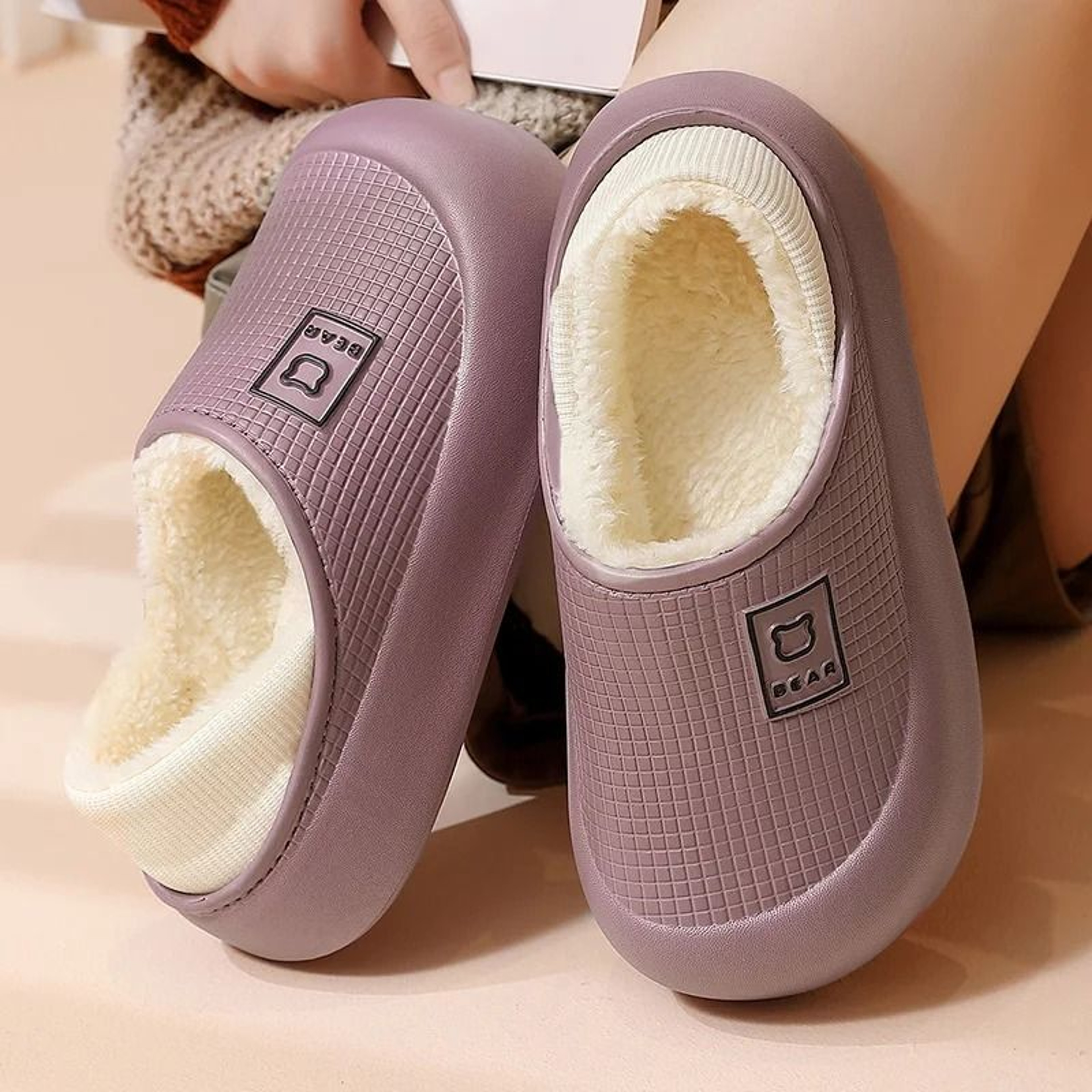 Waterproof Plush Cotton Slippers With Non Slip Sole For Men And Women 5