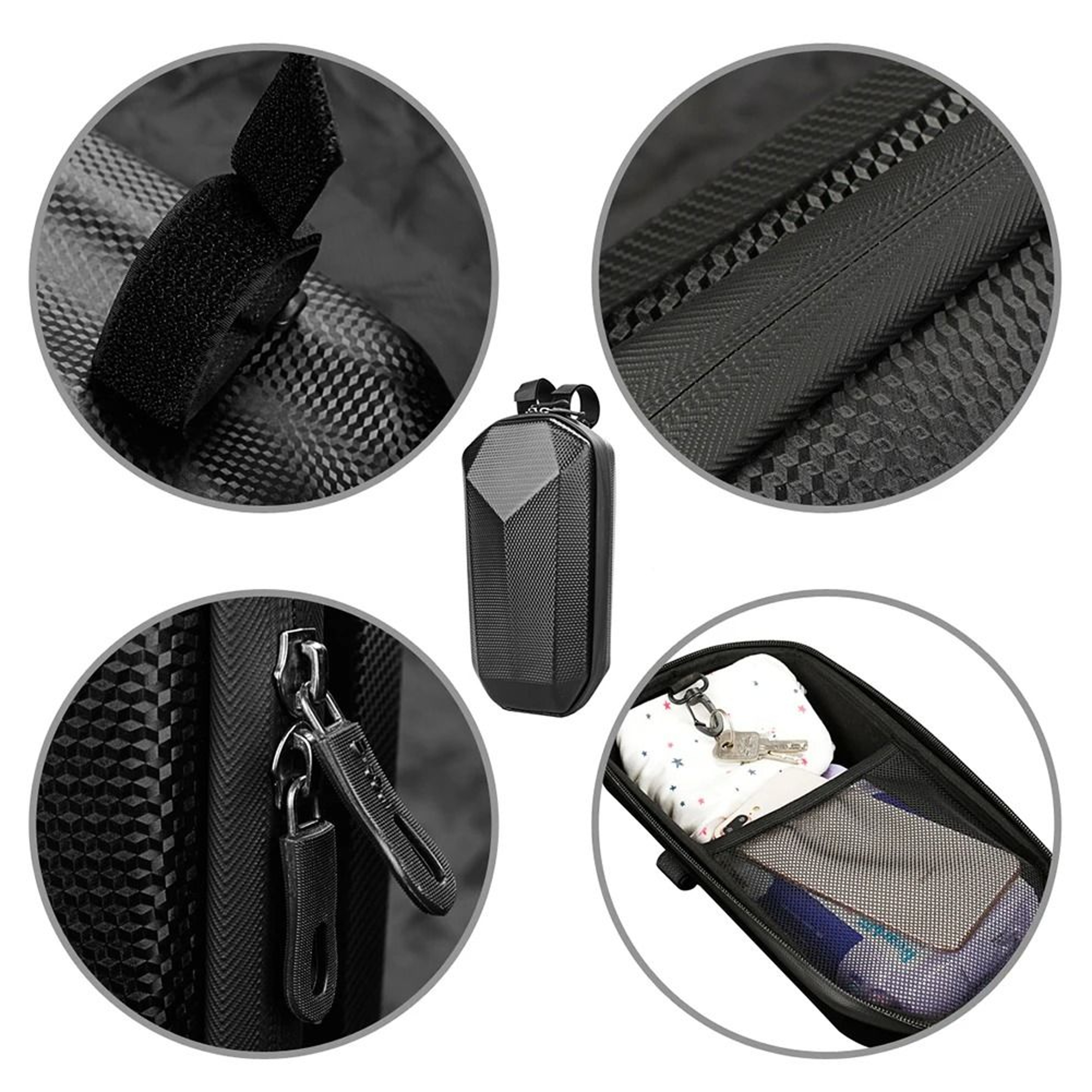 Electric Scooter Front Storage Bag EVA Hard Shell Waterproof Carry Case 5