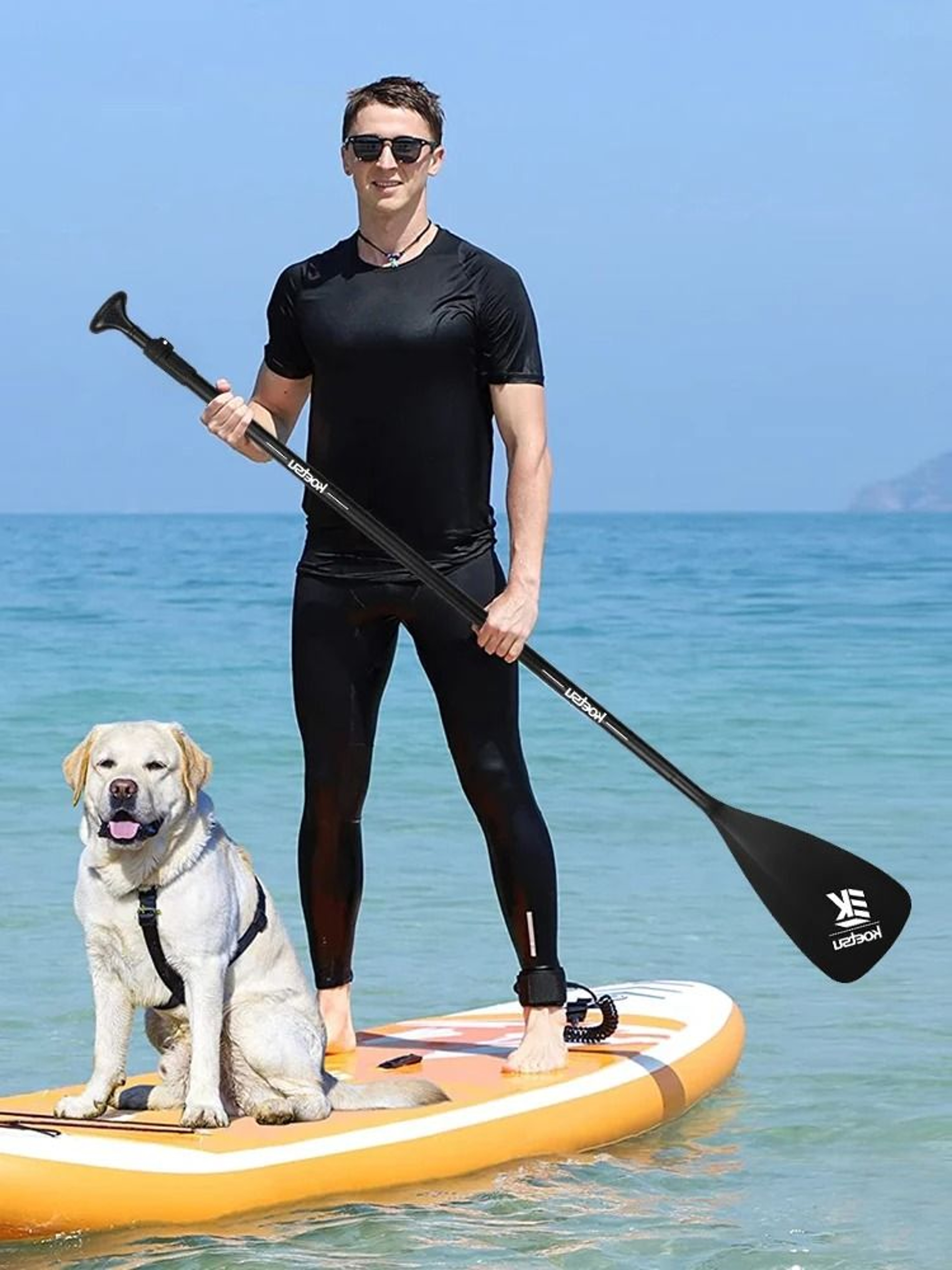 Adjustable 3 Piece SUP Paddle Aluminum Alloy Stand Up Paddleboard Oar 6