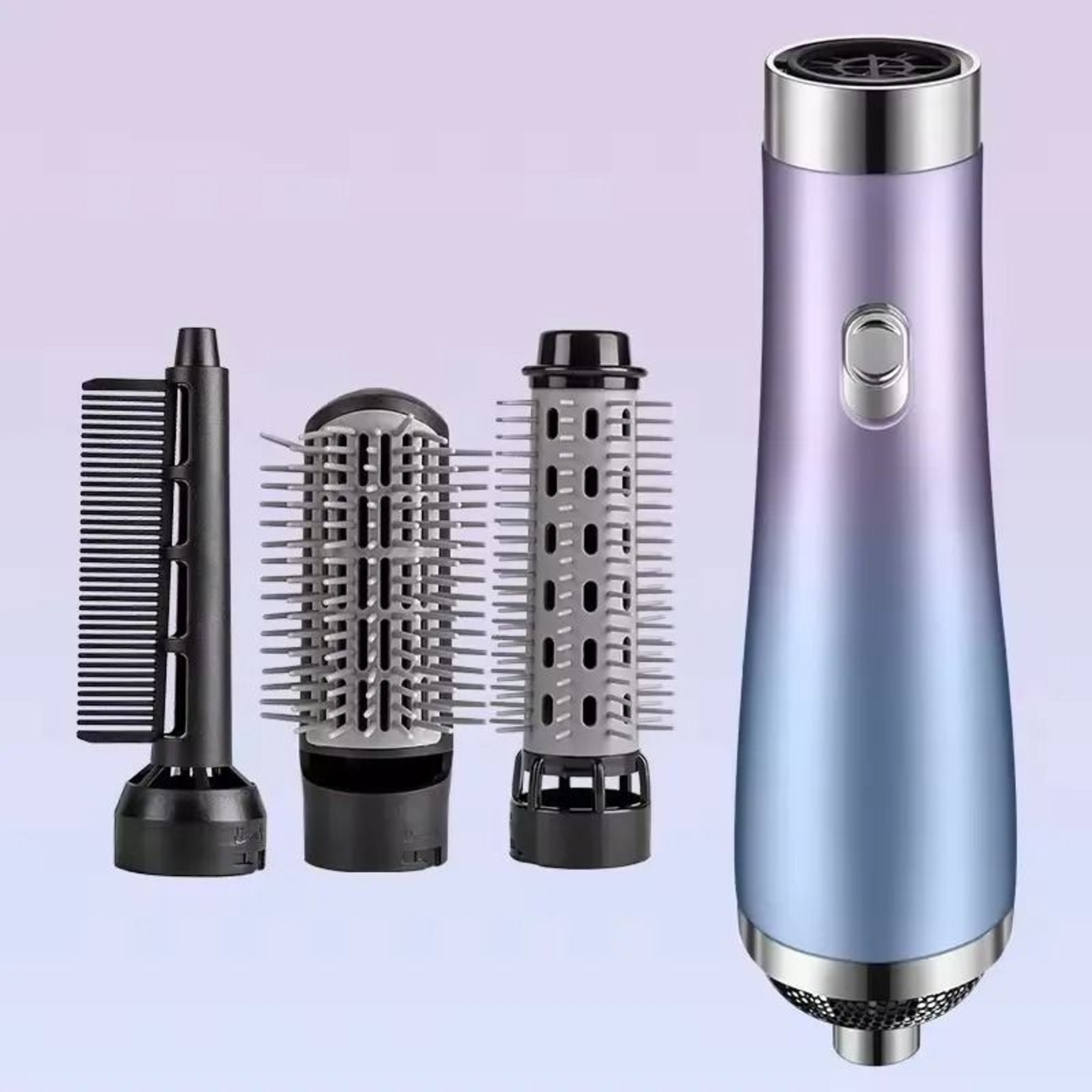 3 In 1 Hot Air Hair Dryer Brush With Curling And Straightening Comb 1