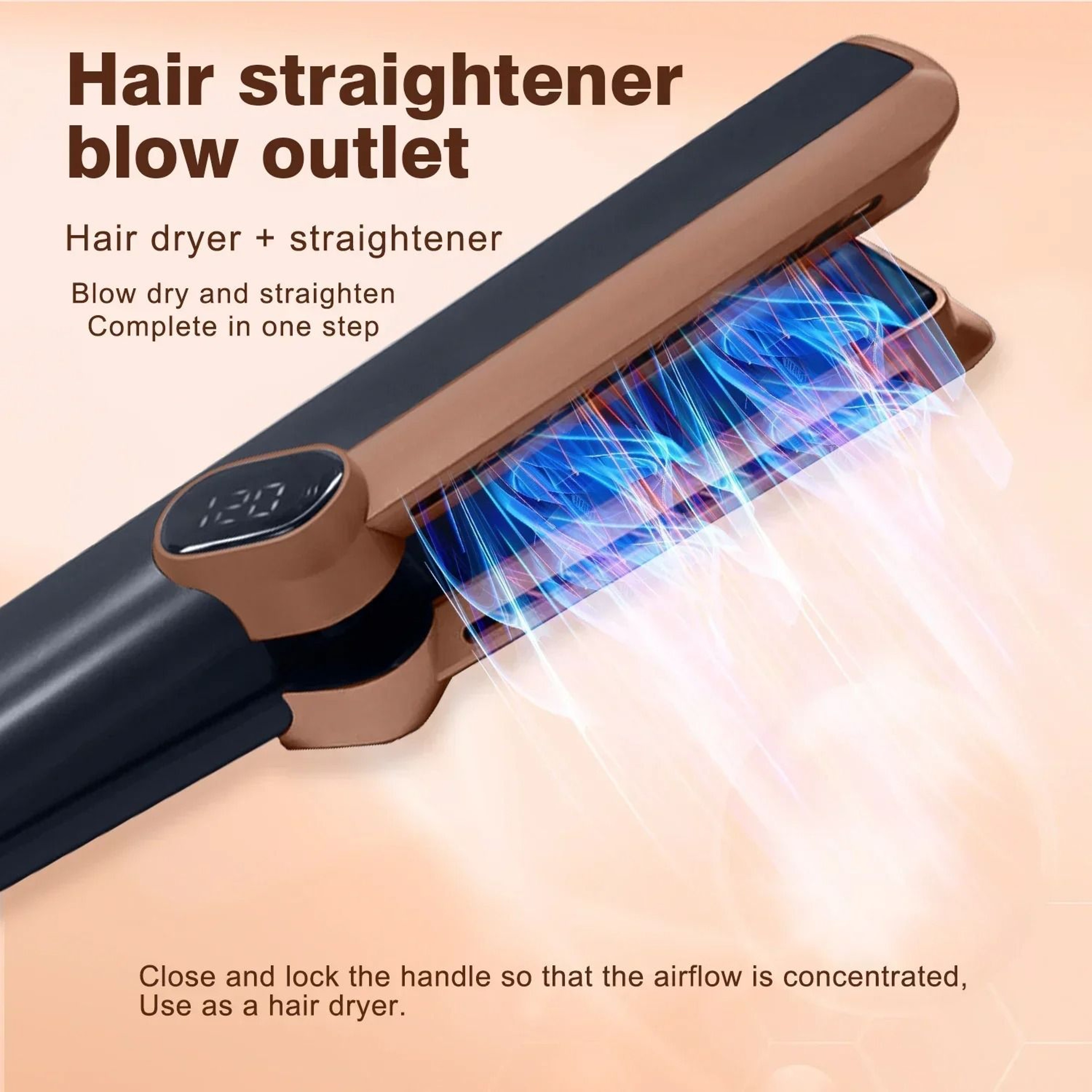 2 In 1 High Speed Hair Straightener And Curling Dryer With Anion Care 4