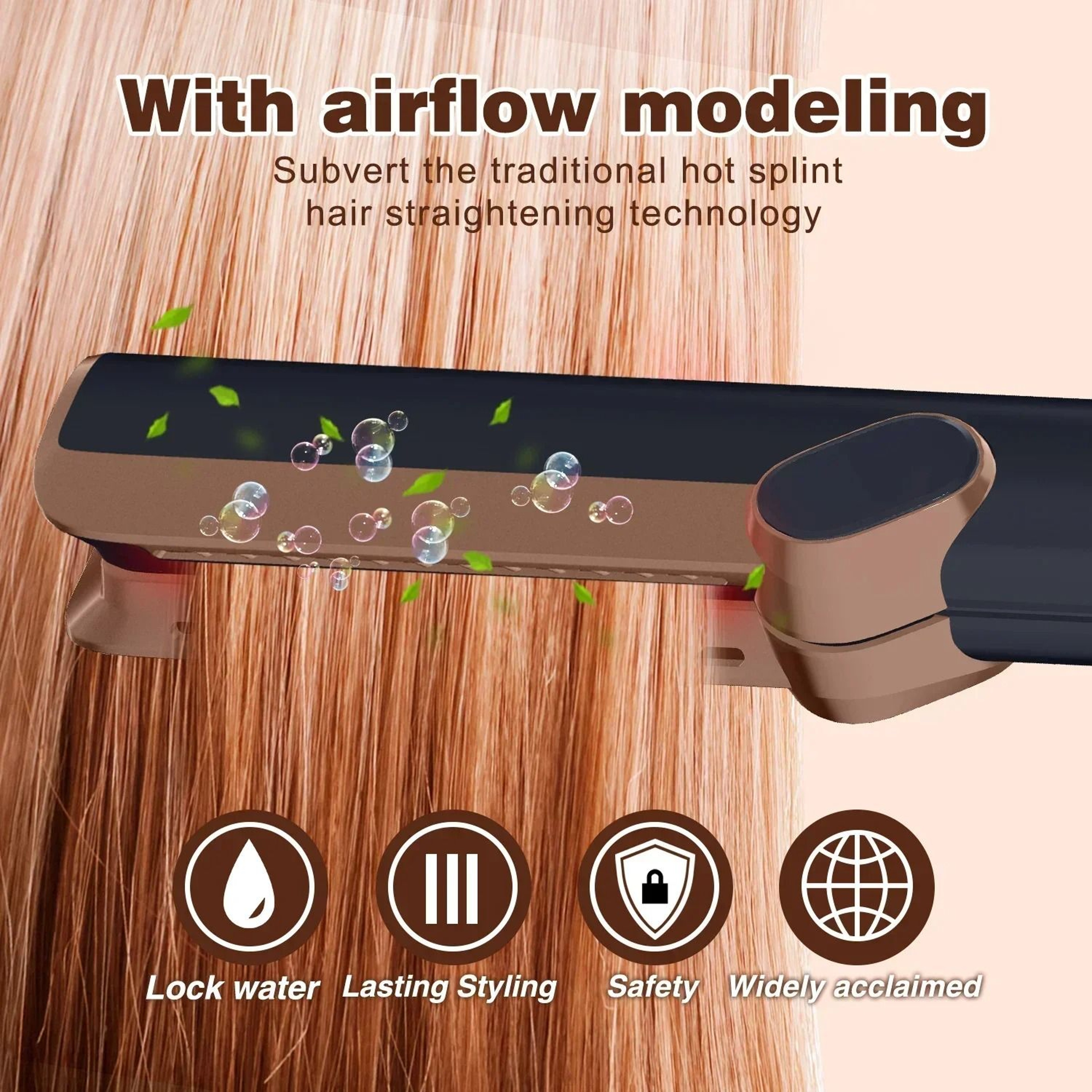 2 In 1 High Speed Hair Straightener And Curling Dryer With Anion Care 6