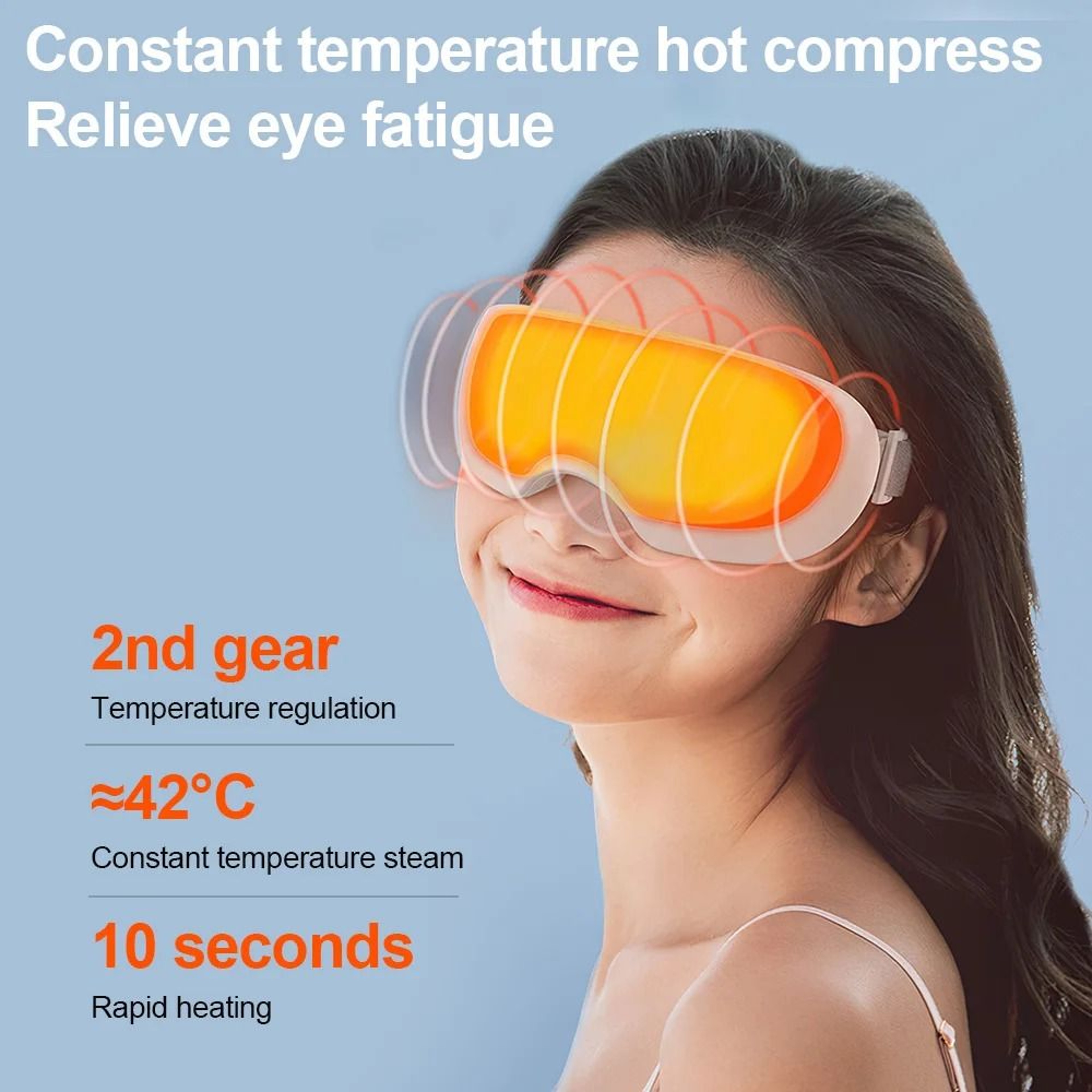TINSOL Smart Eye Massager With Steam Heat For Eye Fatigue And Dry Eye Relief 4