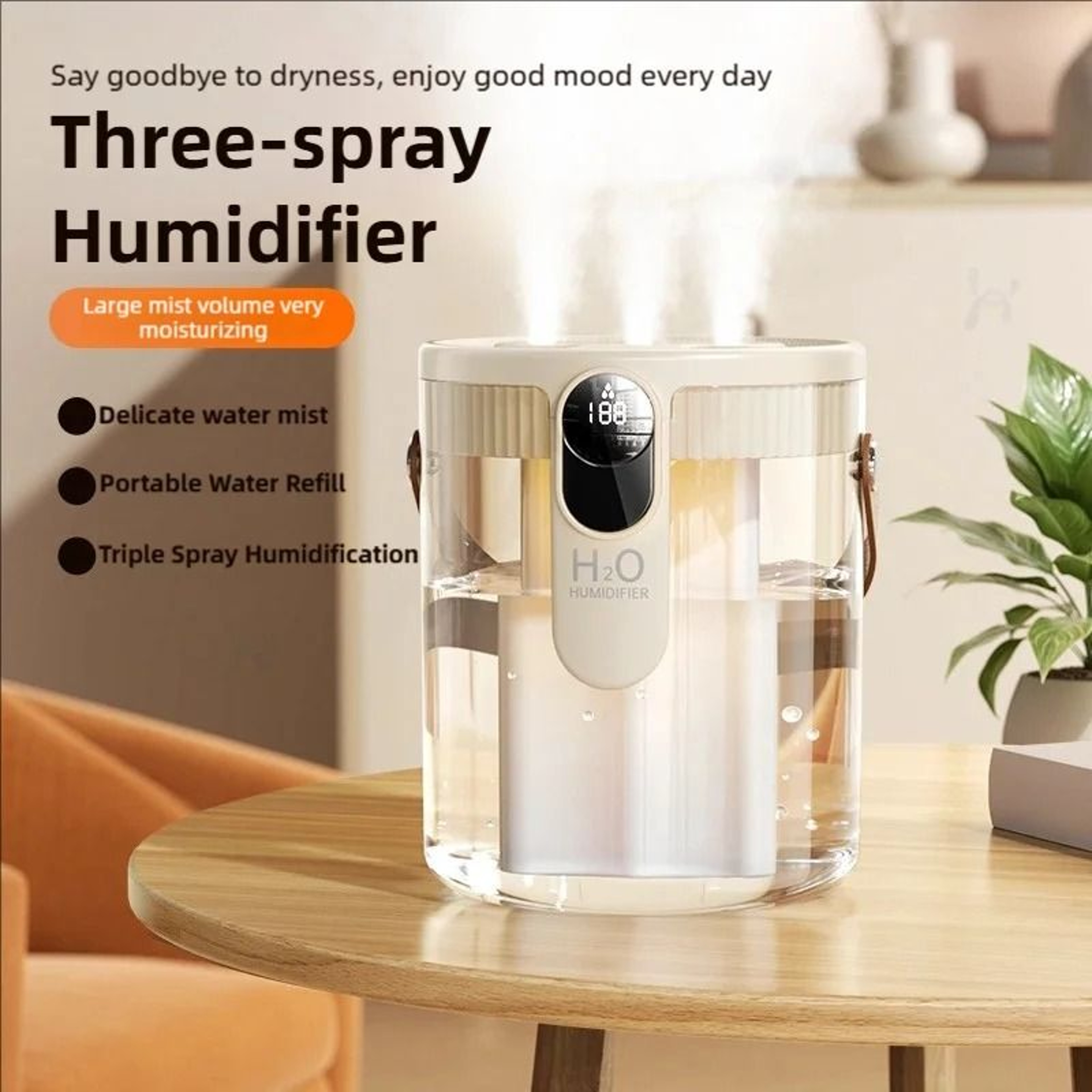 TINSOL 15L USB Air Humidifier Aromatherapy Diffuser With 3 Port Spray And Ambient Lamp 6