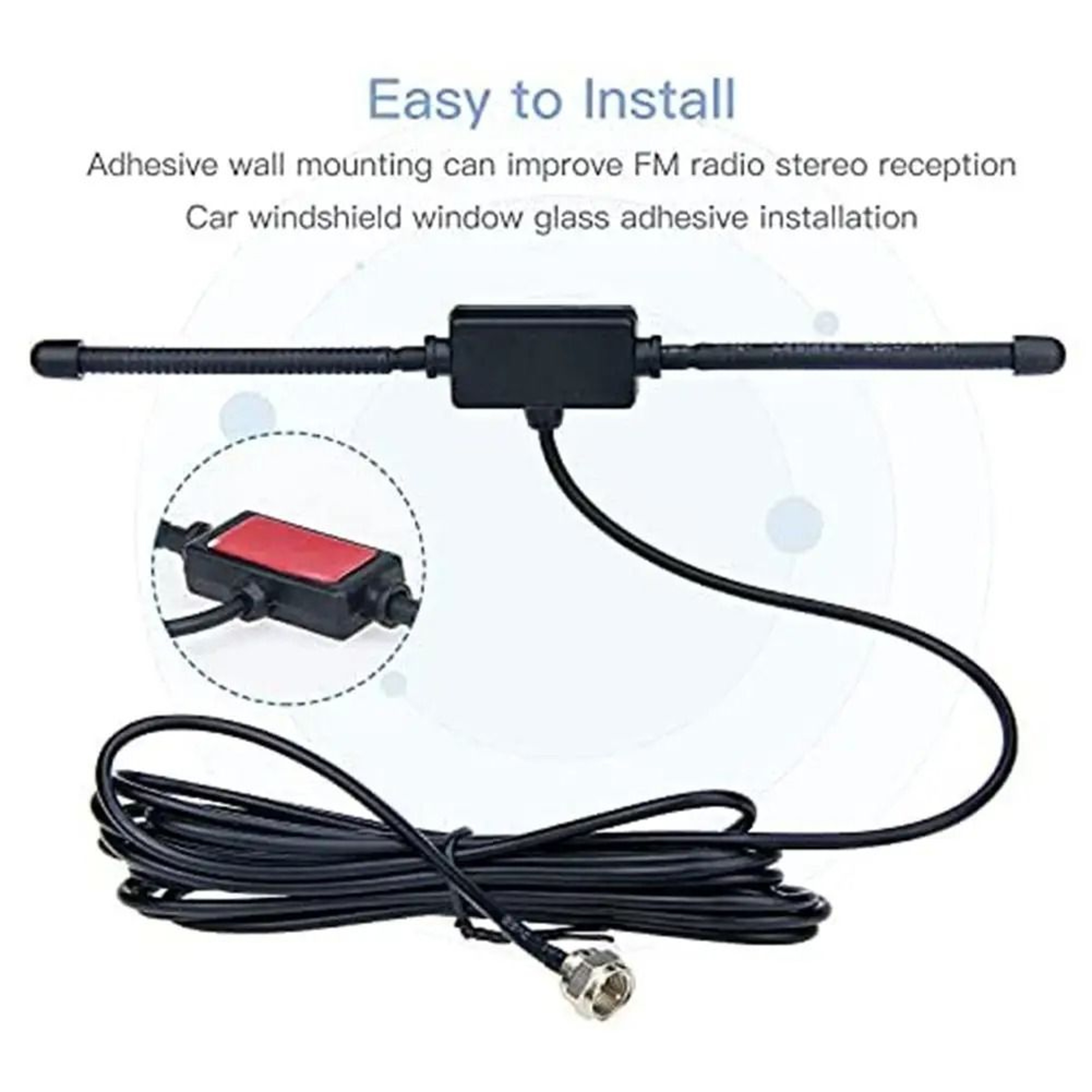 FM Dipole Antenna 75 Ohm Stereo Receiver Radio Antenna With F Connector 5