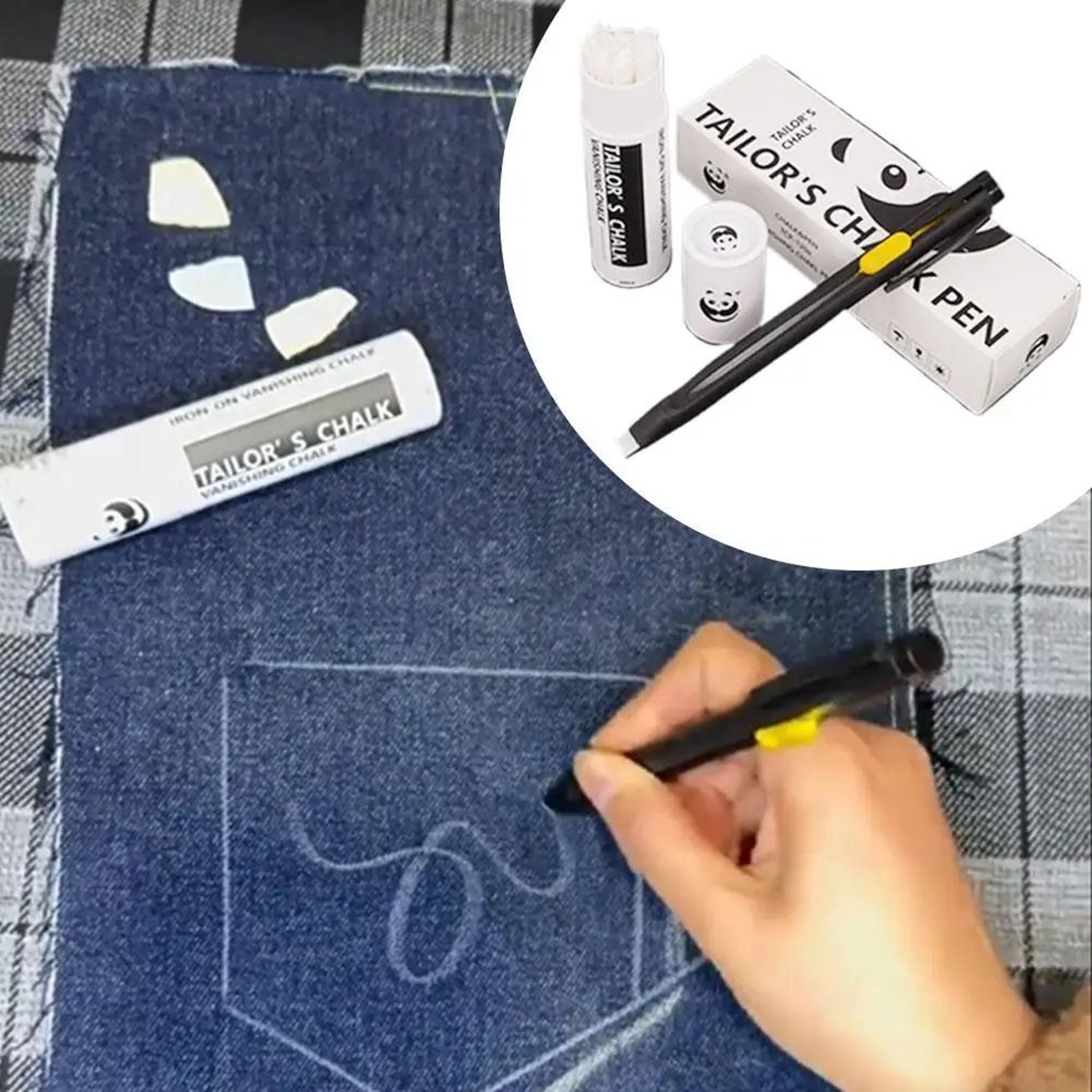 Invisible Fabric Marking Powder Sewing And Cutting Tailor Chalk Set 20 Pieces 6