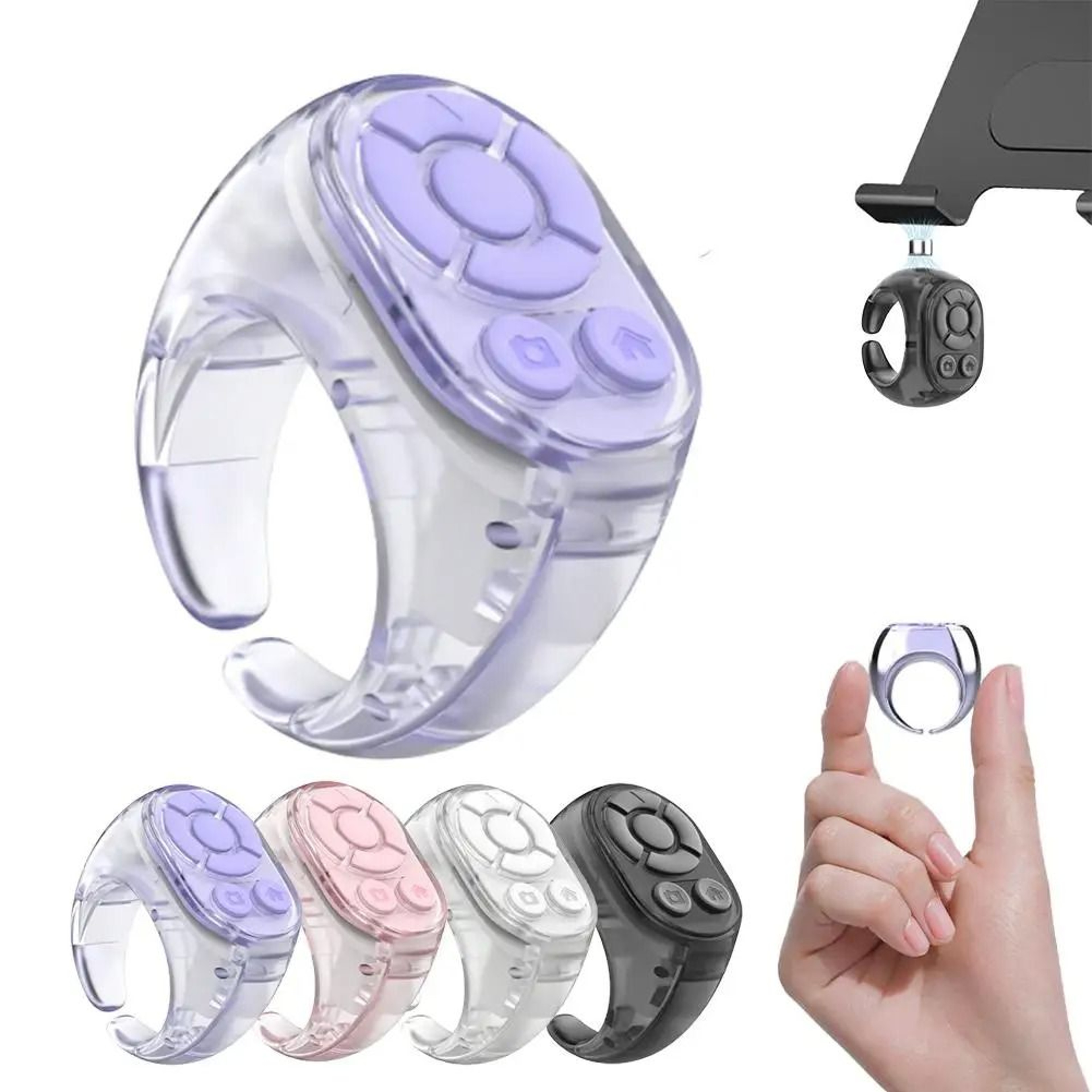 Smart Bluetooth Ring Remote For Selfies Video Scrolling And Page Turning 0