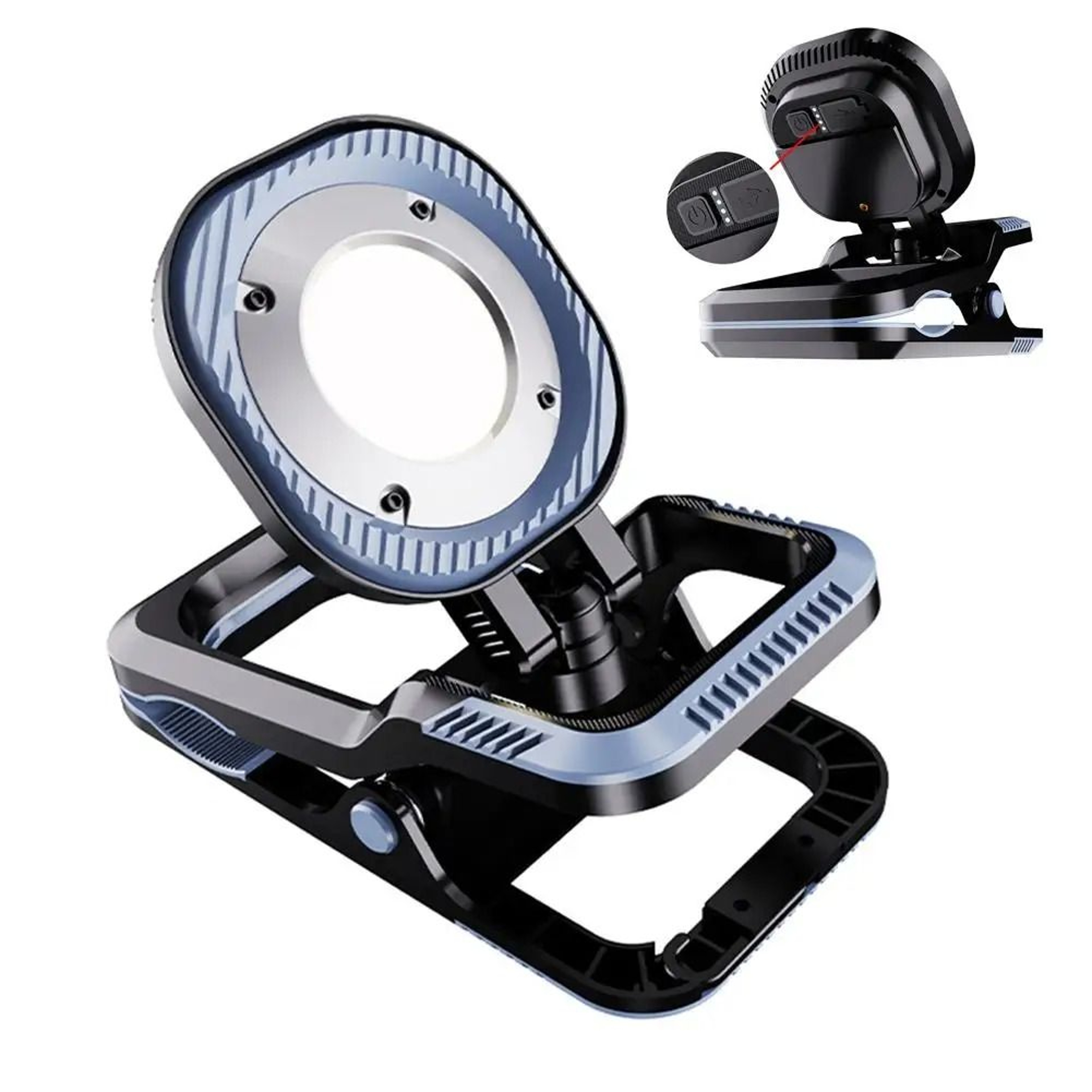 Rechargeable High Lumen Camping Clip Light Portable Tent Emergency Lamp 5