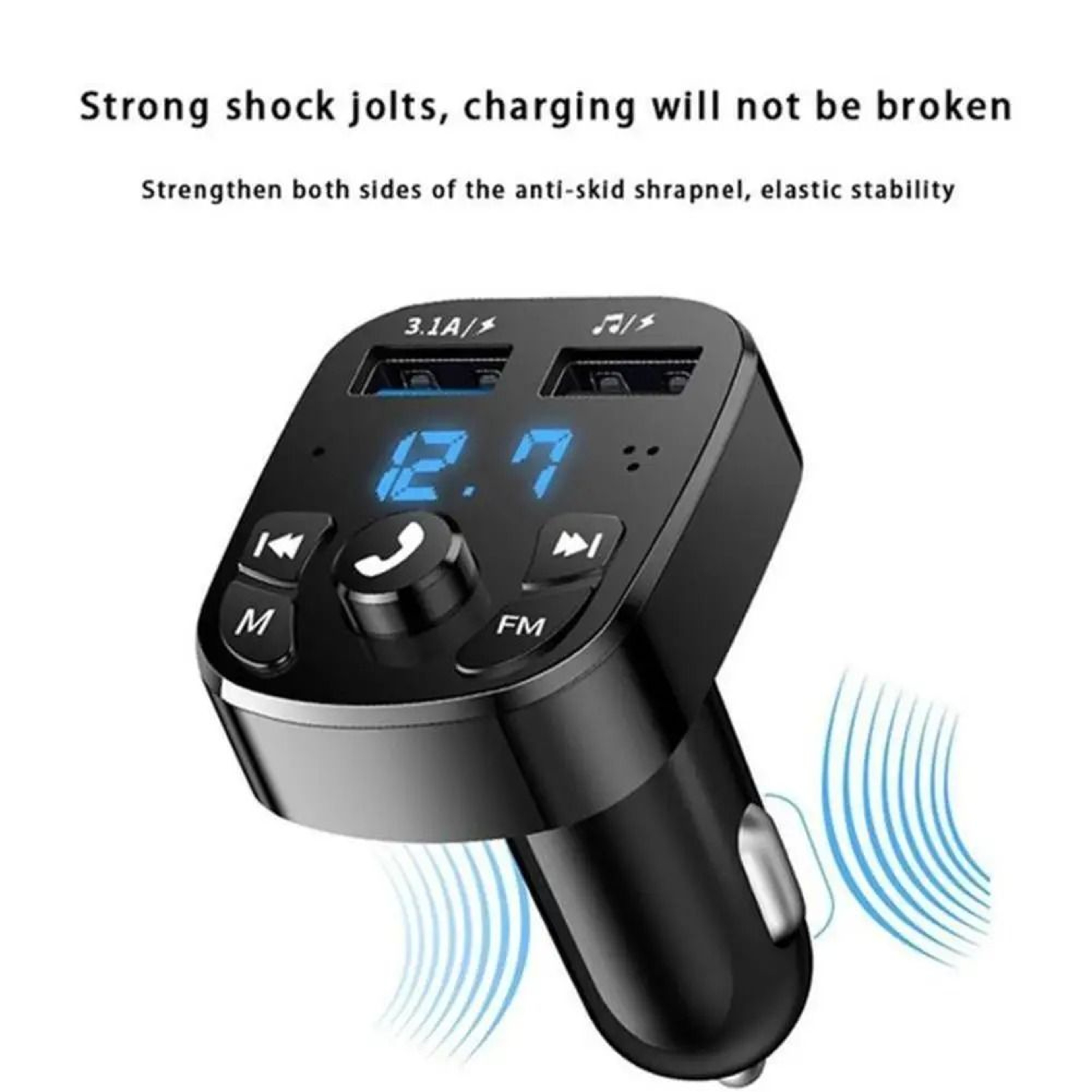 12V 24V Bluetooth FM Transmitter Car MP3 Player With USB Fast Charging 4
