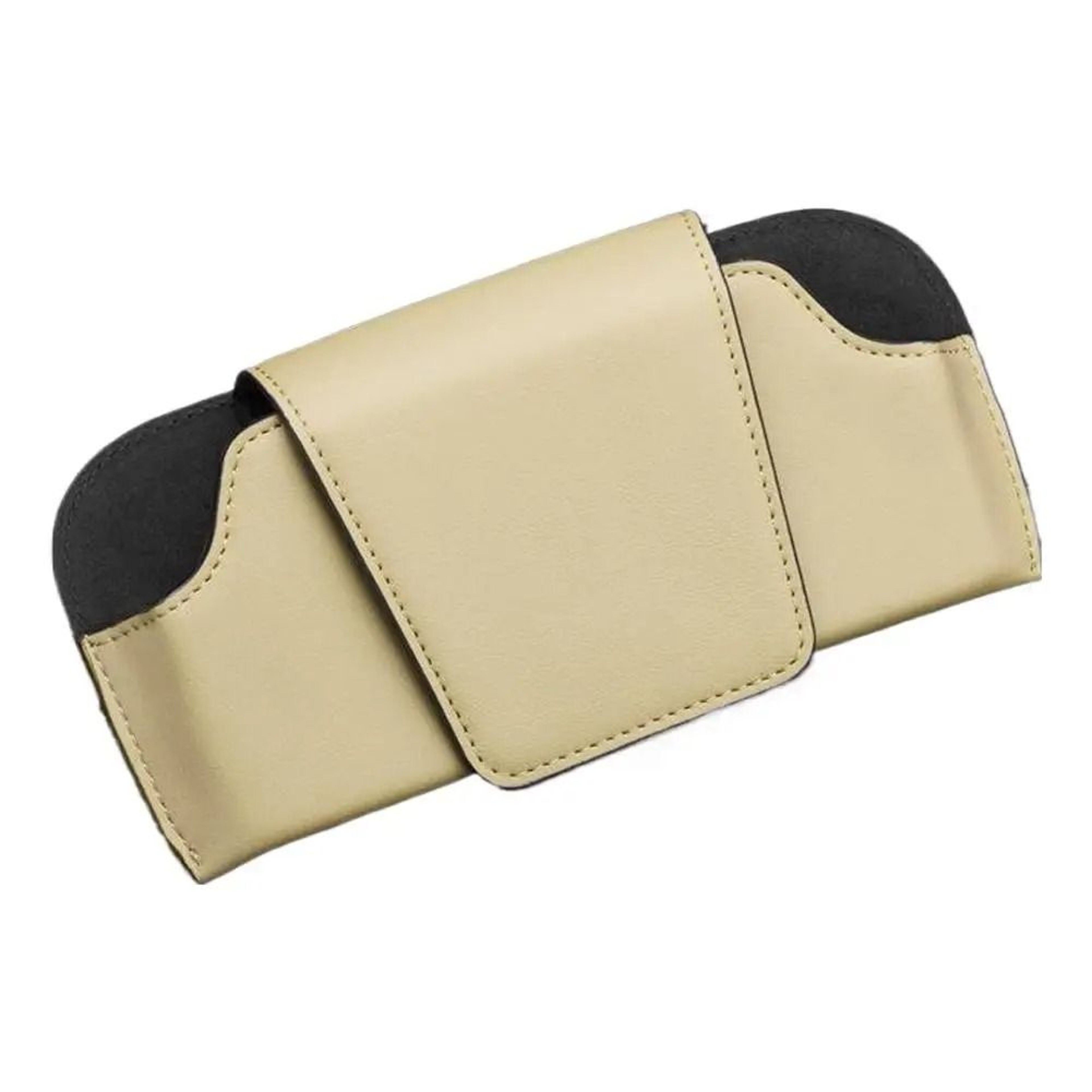 Leather Car Glasses Clip Sun Visor Sunglasses Holder Organizer 3