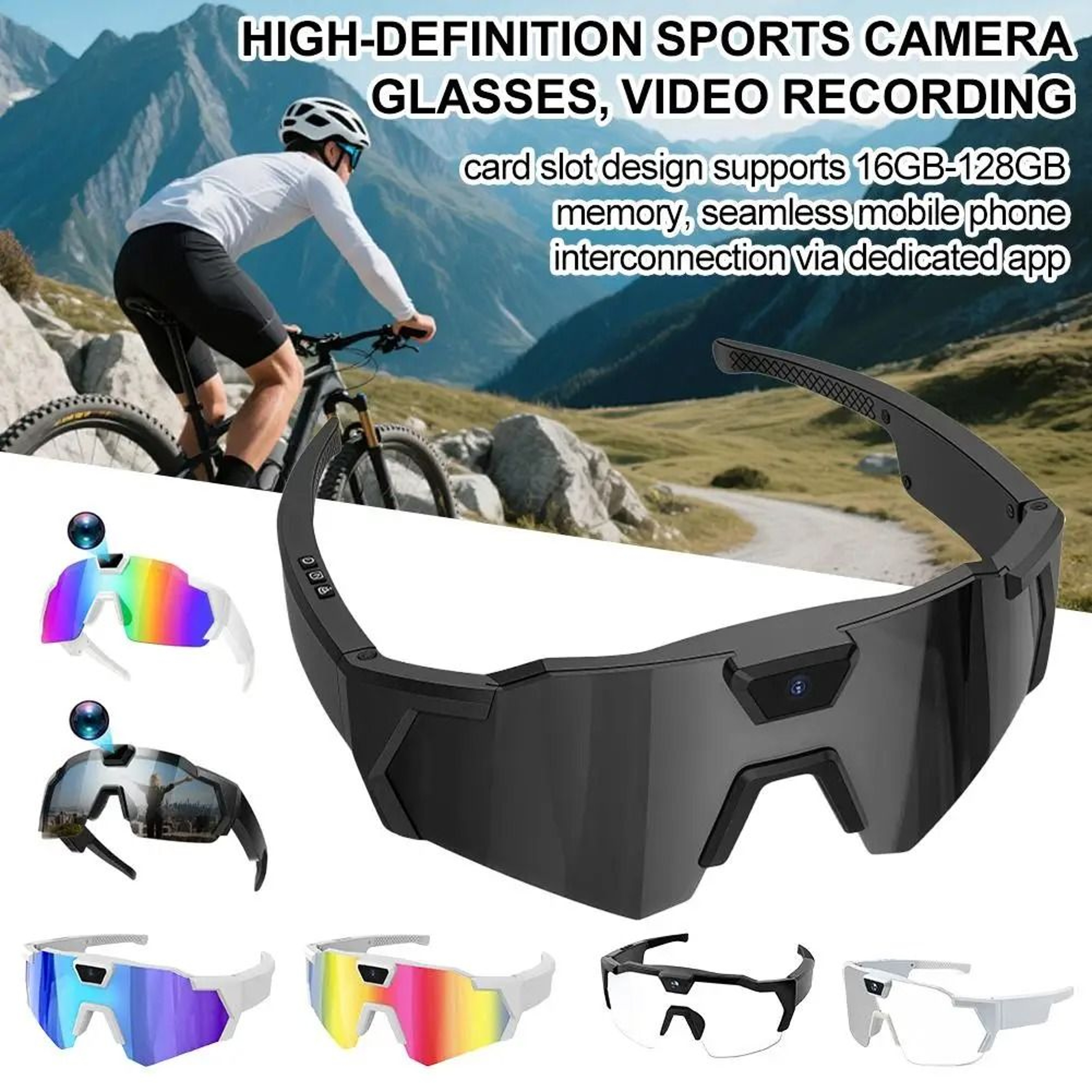 Smart Sports Camera Sunglasses With 32GB Memory Card 12