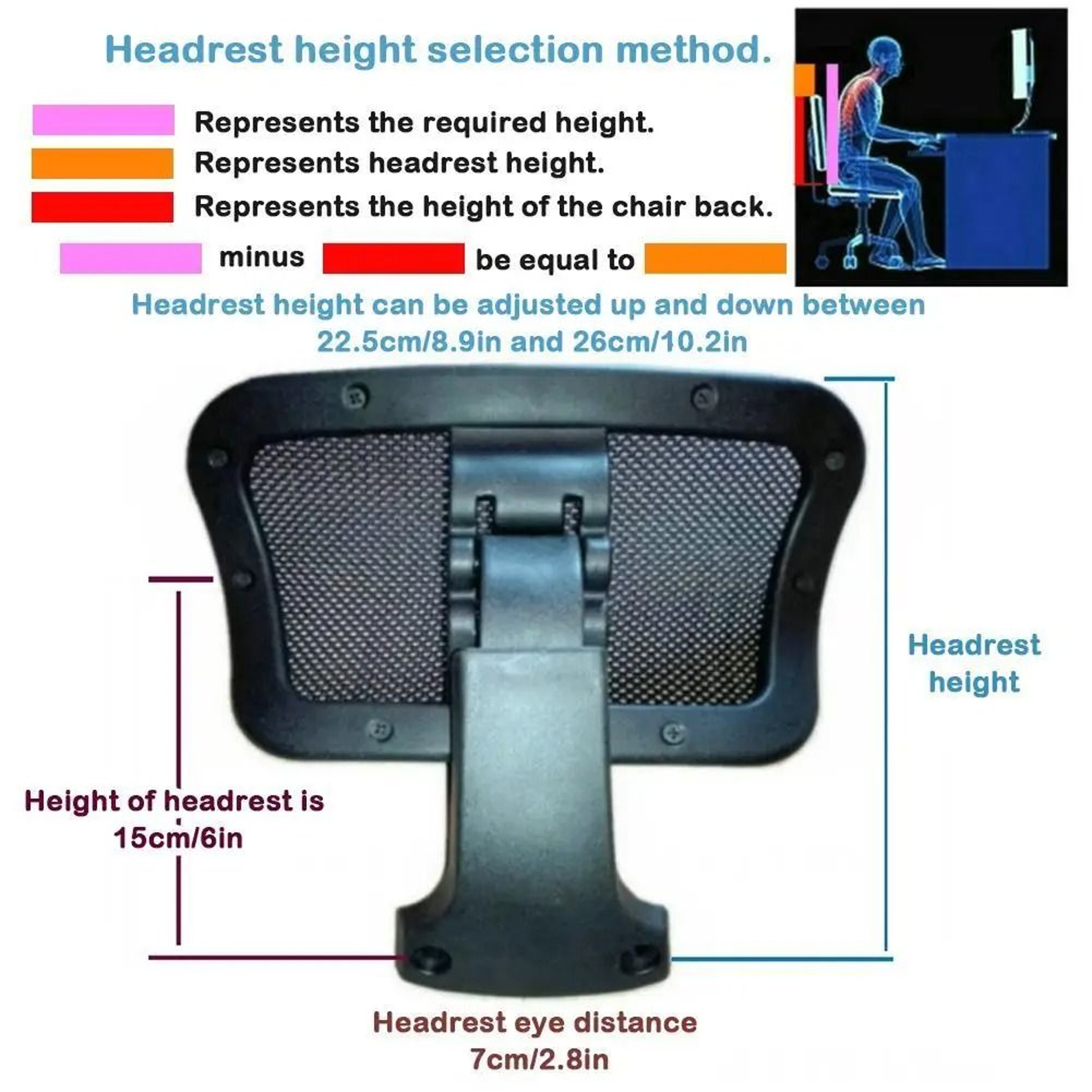 Adjustable Office Chair Headrest Pillow For Neck Support 7