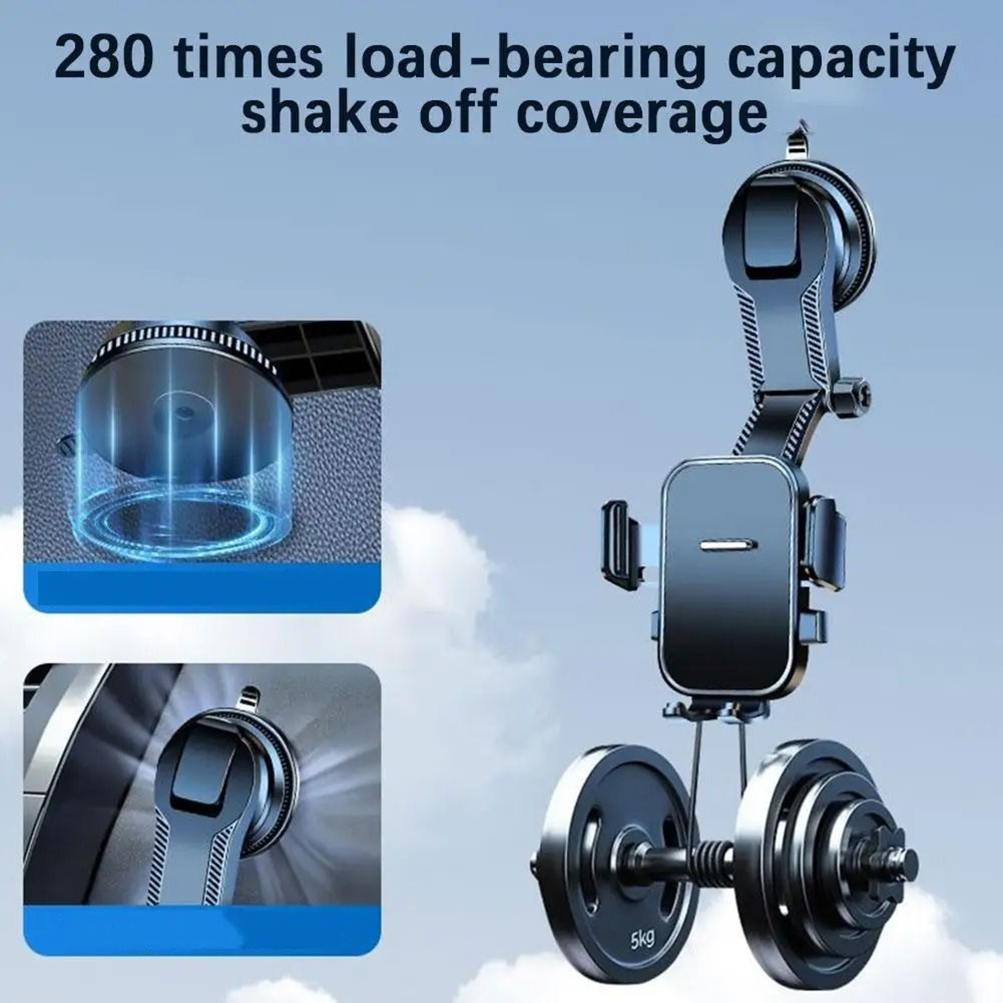 360 Rotatable Car Phone Holder Dashboard And Windshield Mount 1