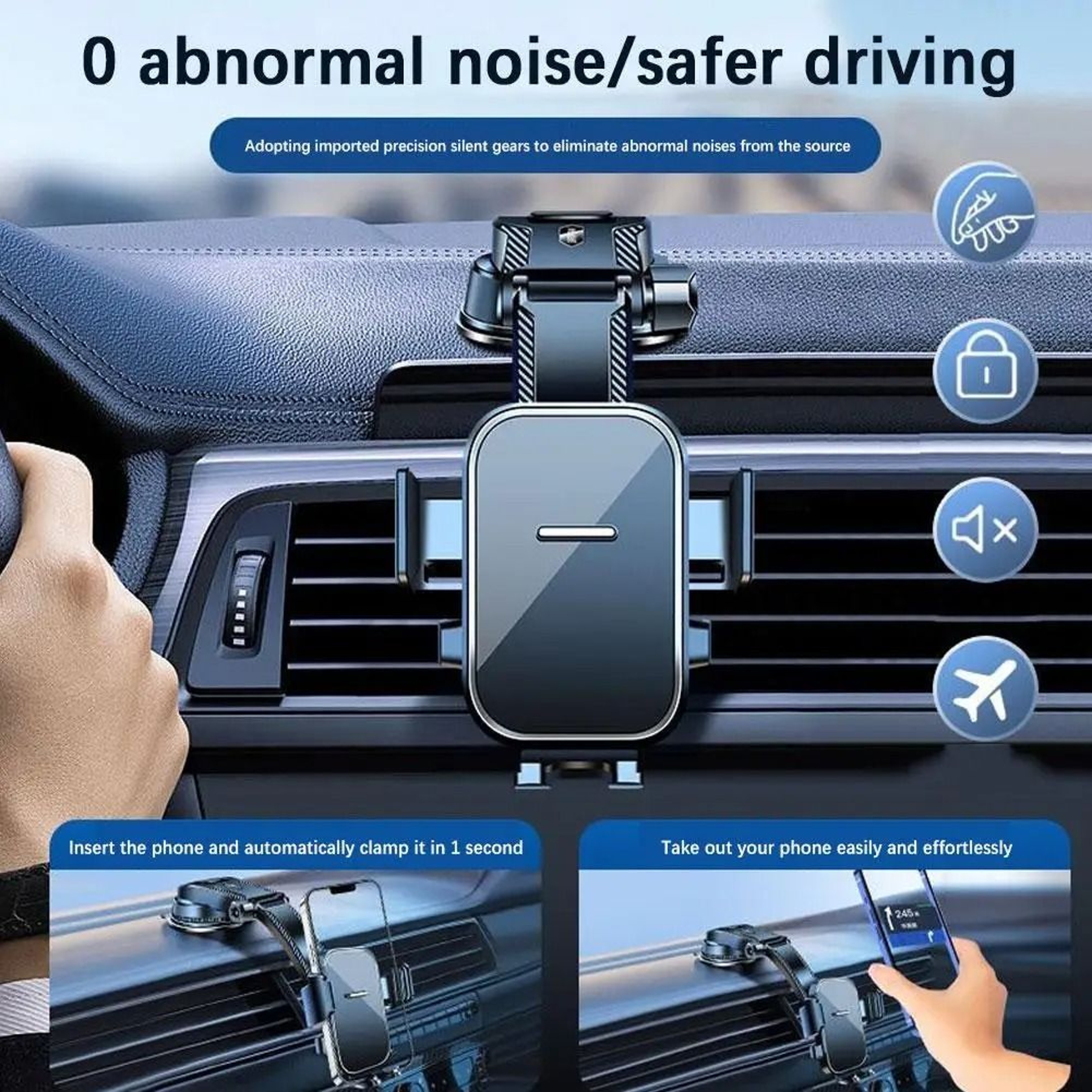 360 Rotatable Car Phone Holder Dashboard And Windshield Mount 2